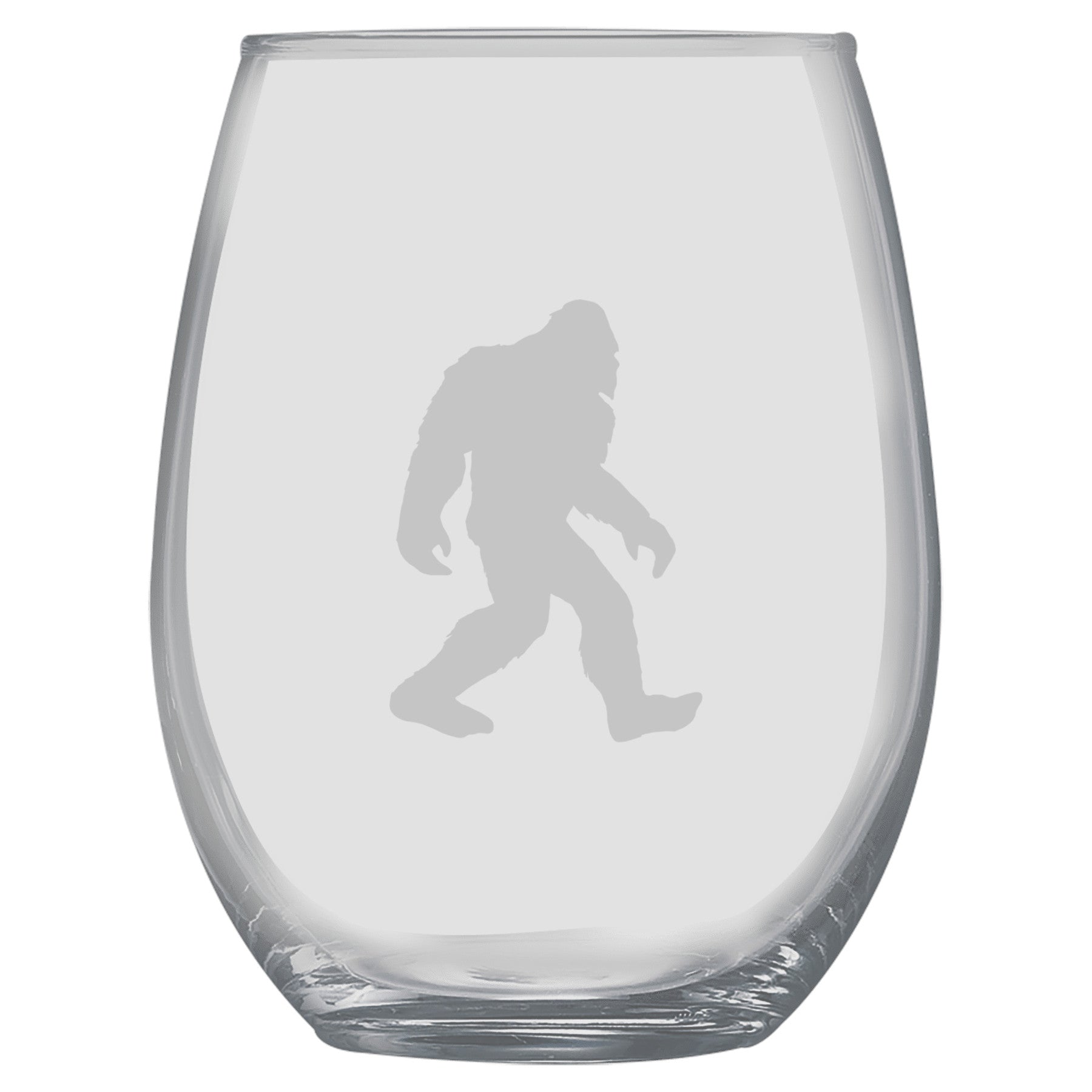 15oz Stemless Wine Glass -  Bigfoot Sasquatch