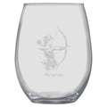 15oz Stemless Wine Glass -  Artemis Goddess of the Hunt