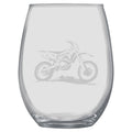 15oz Stemless Wine Glass -  Dirtbike