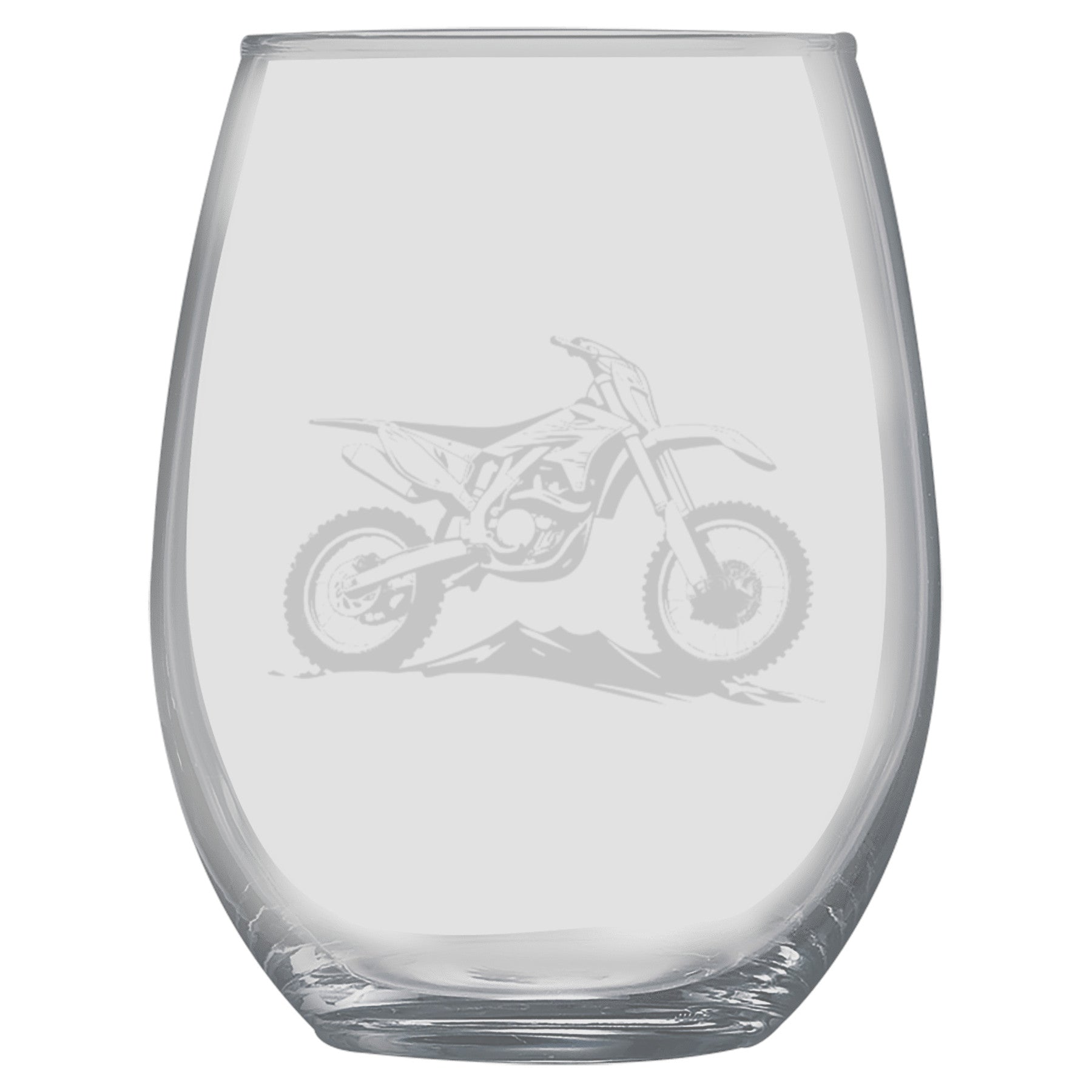 15oz Stemless Wine Glass -  Dirtbike