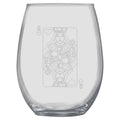 15oz Stemless Wine Glass - Queen of Hearts