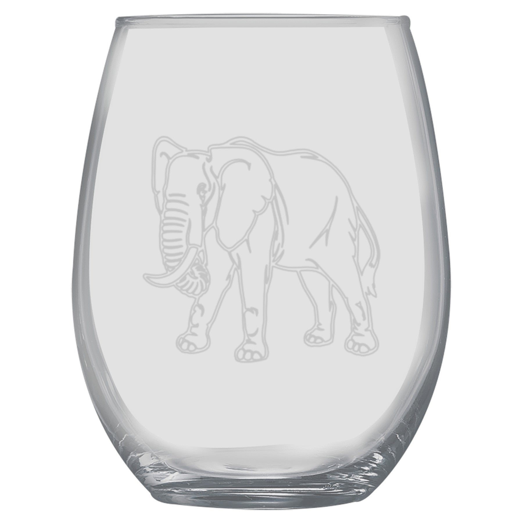 15oz Stemless Wine Glass -  Elephant