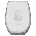 15oz Stemless Wine Glass -   Helios God of the Sun