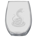 15oz Stemless Wine Glass -  Coiled Snake