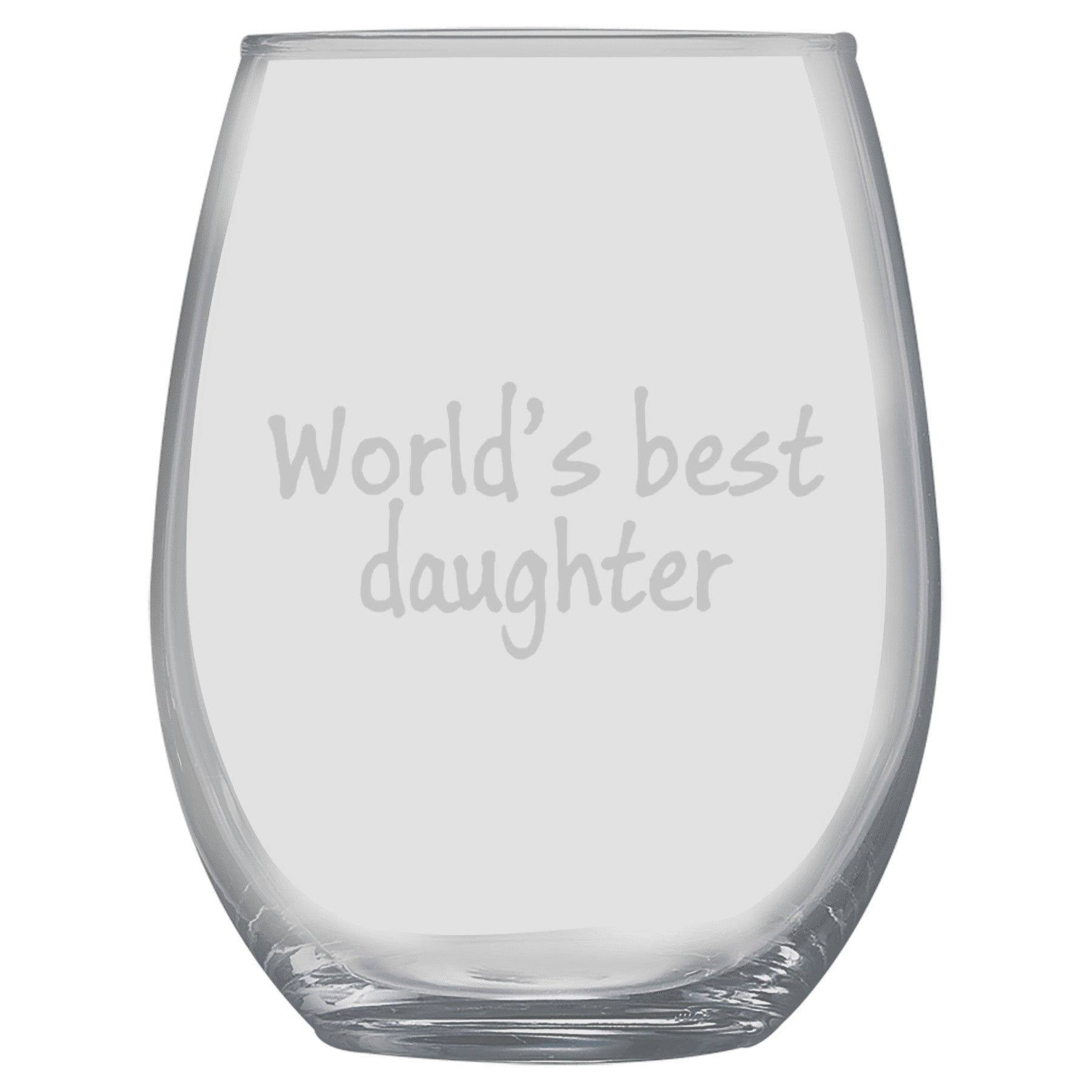 15oz Stemless Wine Glass - Worlds best Daughter