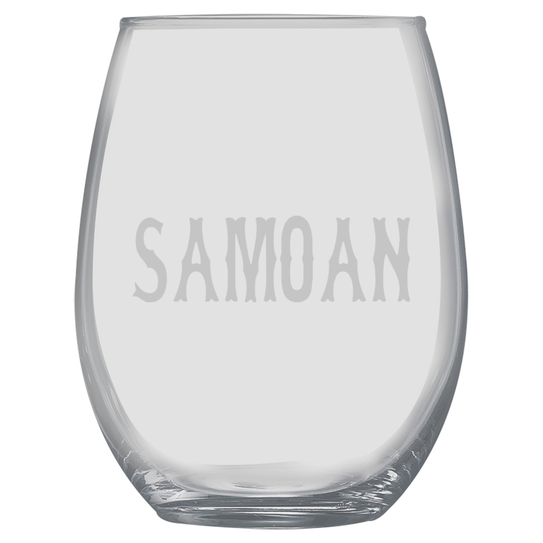 15oz Stemless Wine Glass - Samoan