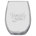 15oz Stemless Wine Glass -   Hockey Mom