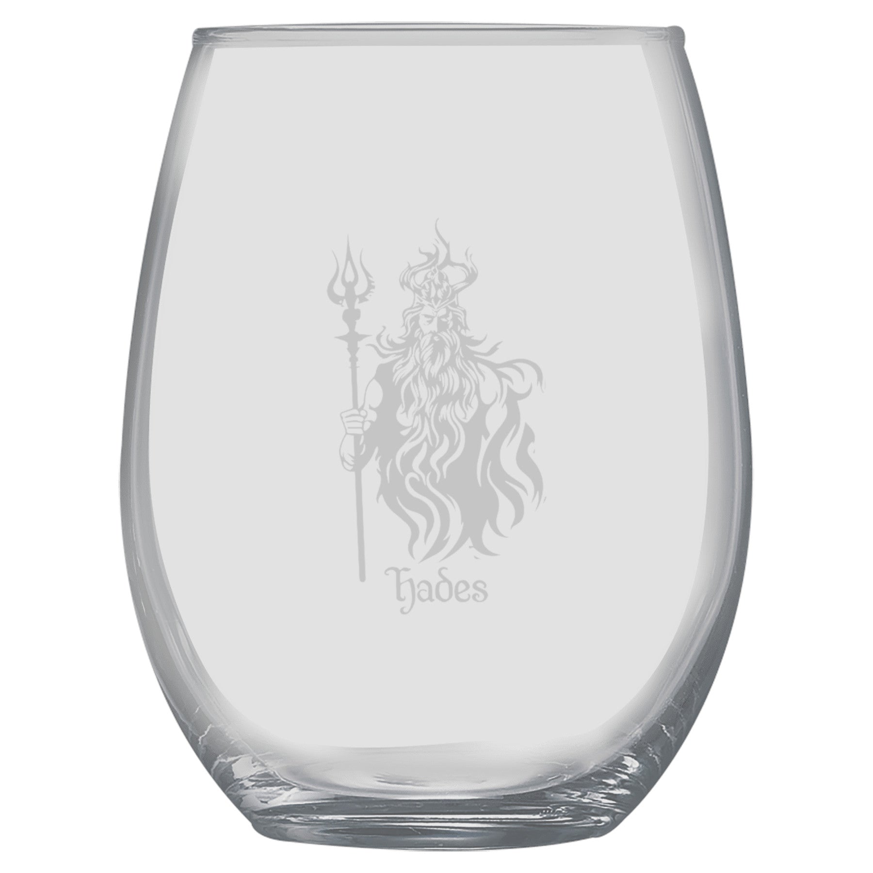 15oz Stemless Wine Glass -   Hades God of the Underworld