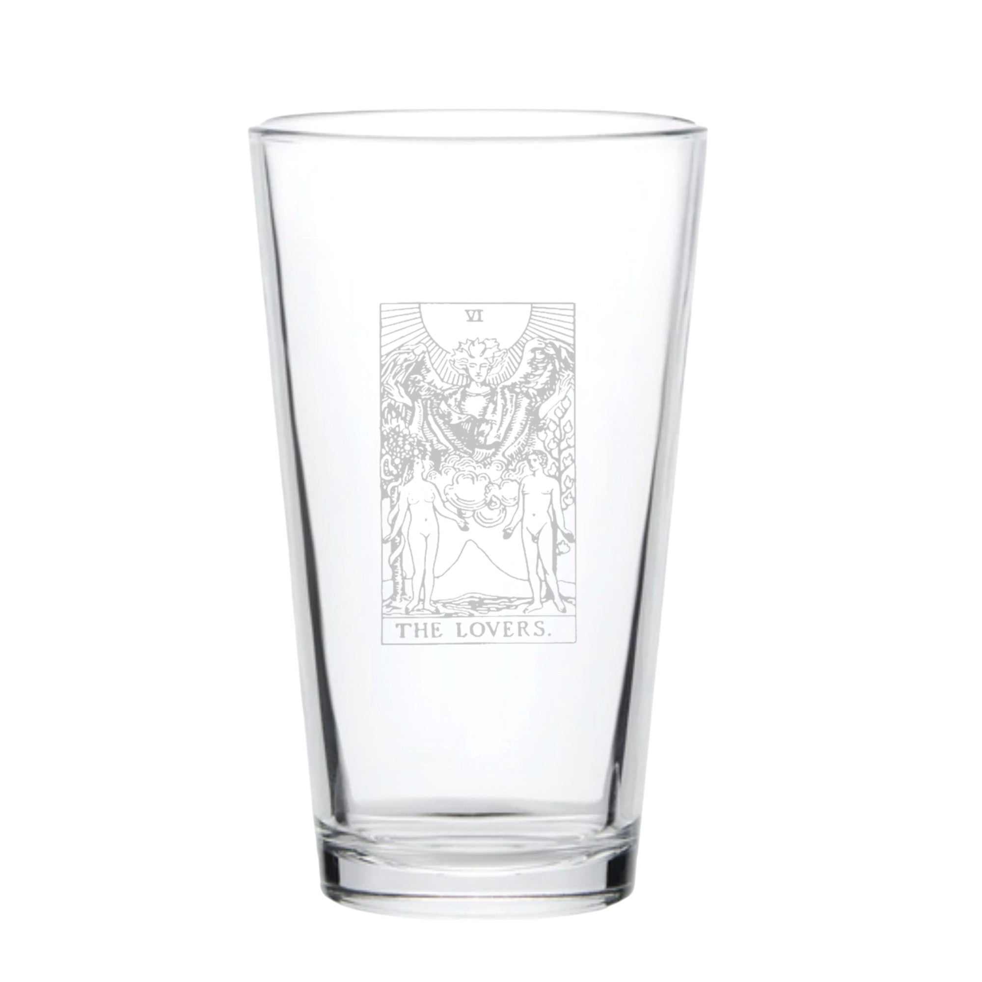 16oz Beer Mug - The Lovers Tarot Card