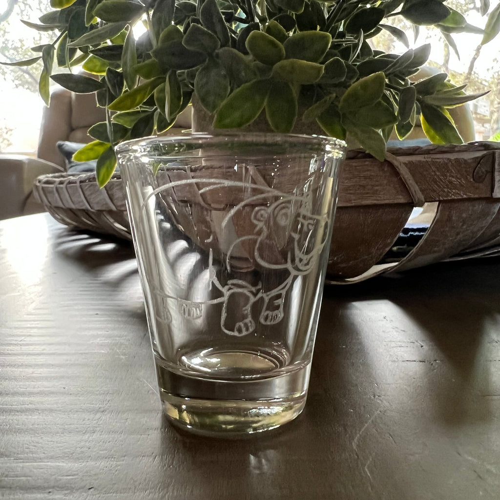 2oz Hippo Shotglass LASER