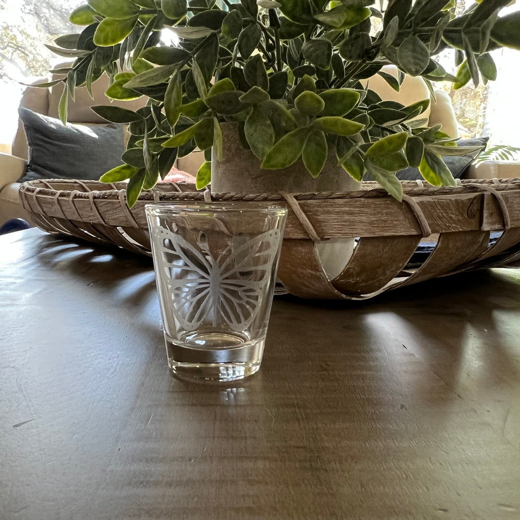 2oz Monarch Shotglass LASER