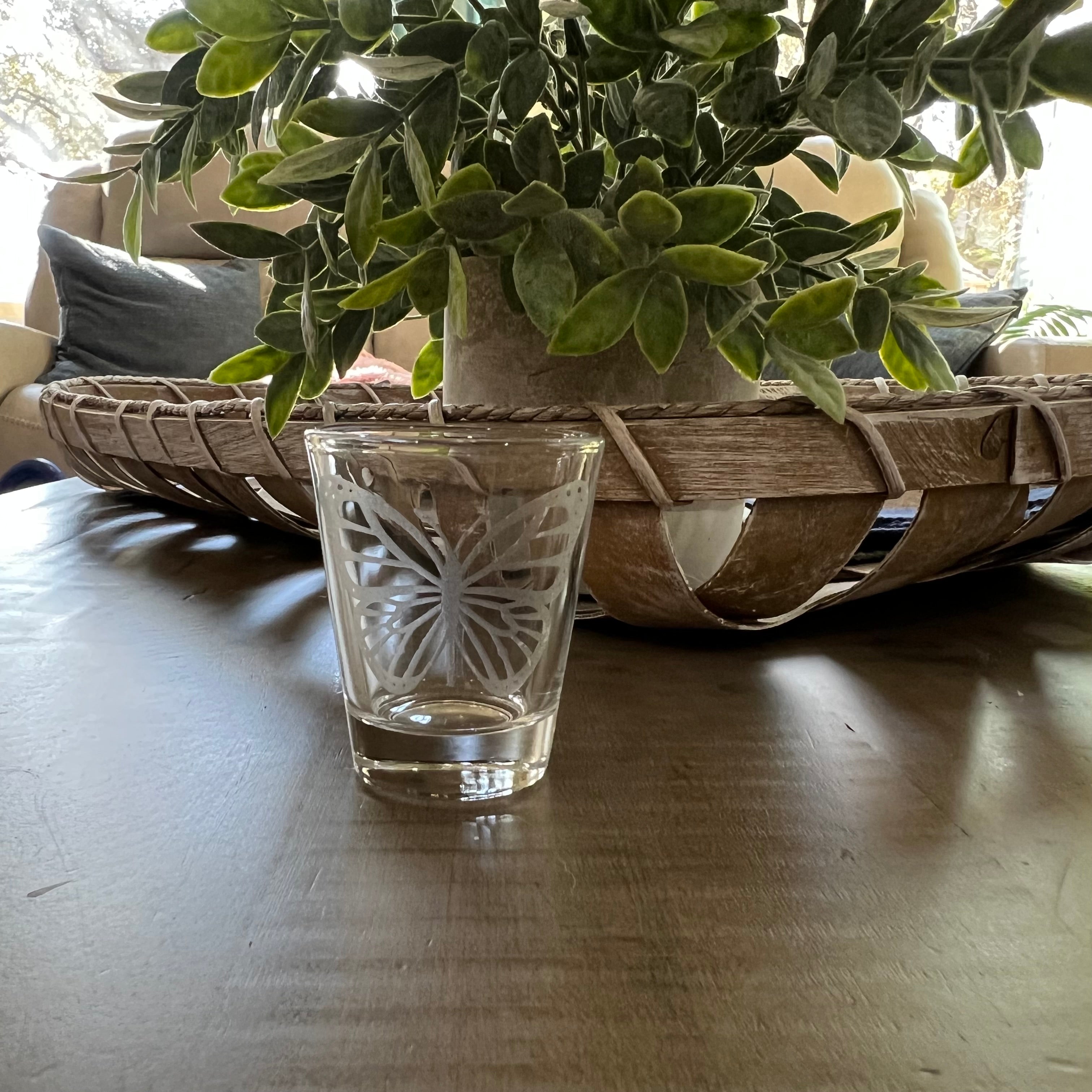 2oz Monarch Shotglass LASER