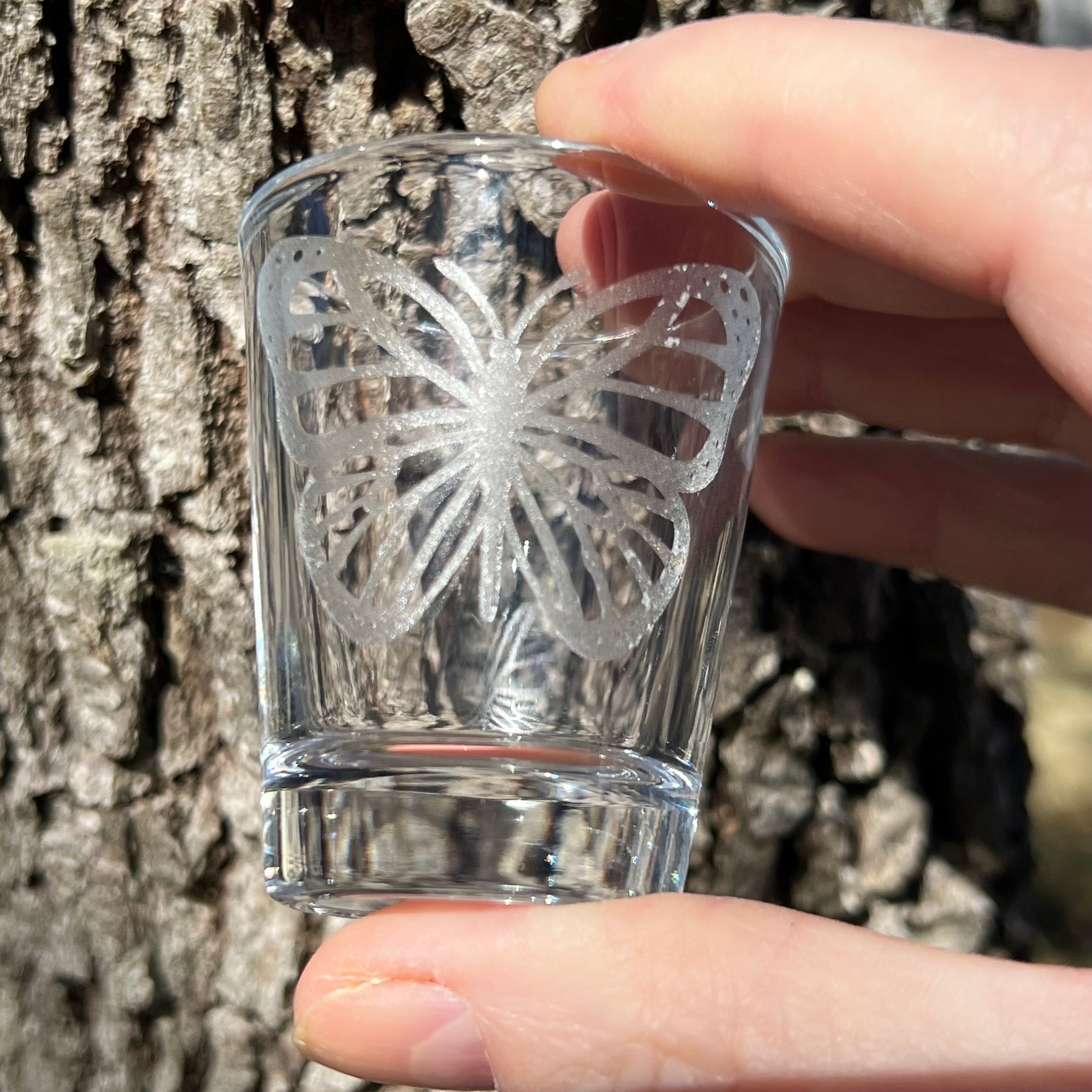 2oz Monarch Shotglass LASER