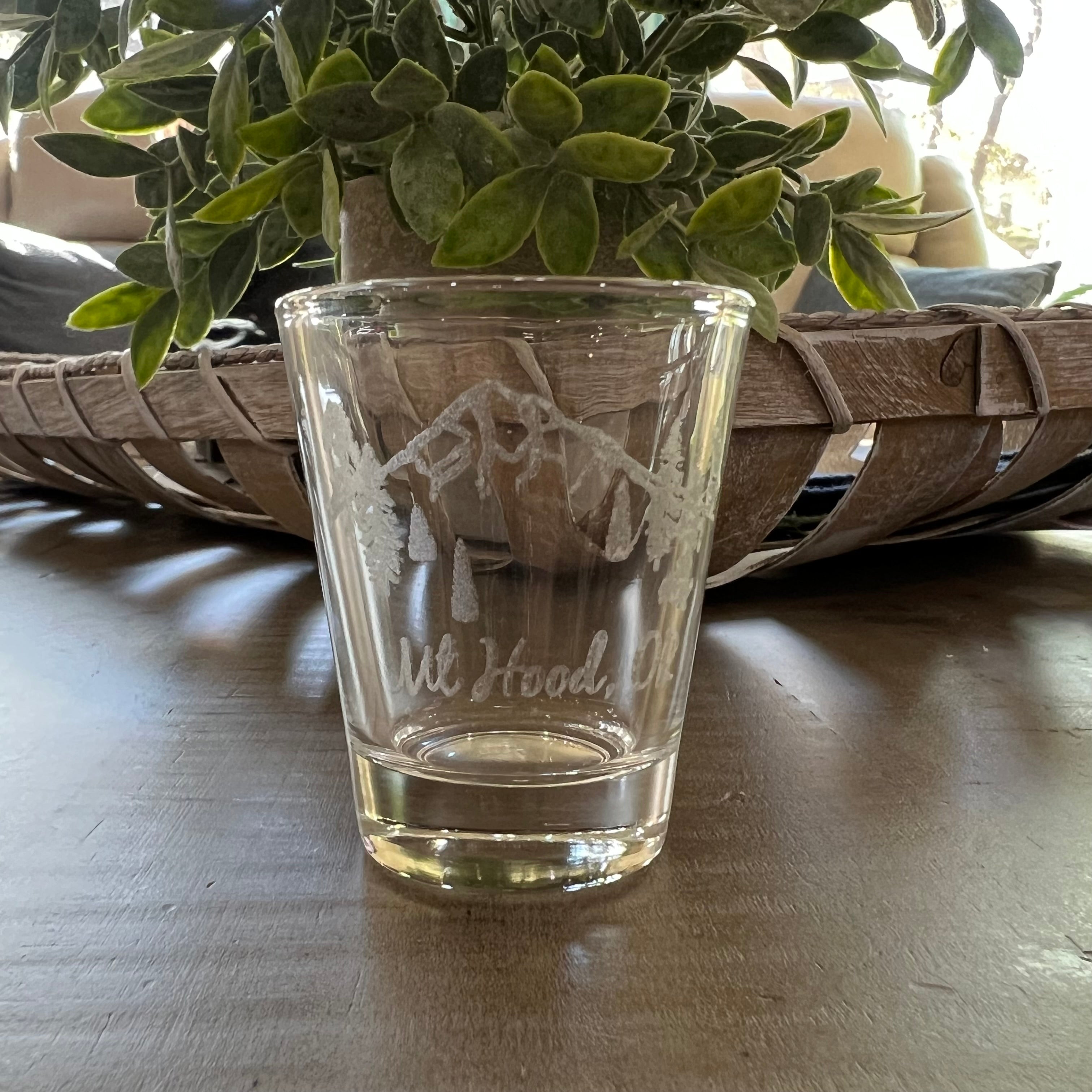 2oz Mt Hood Oregon Shotglass LASER