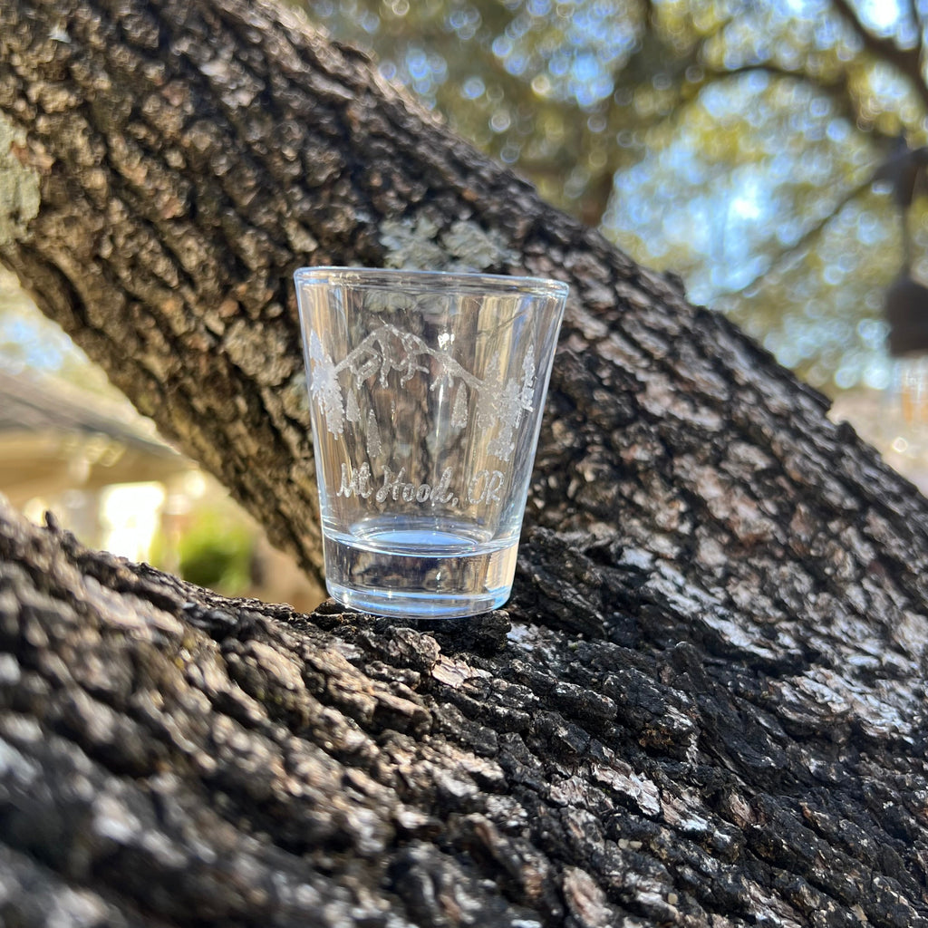 2oz Mt Hood Oregon Shotglass LASER