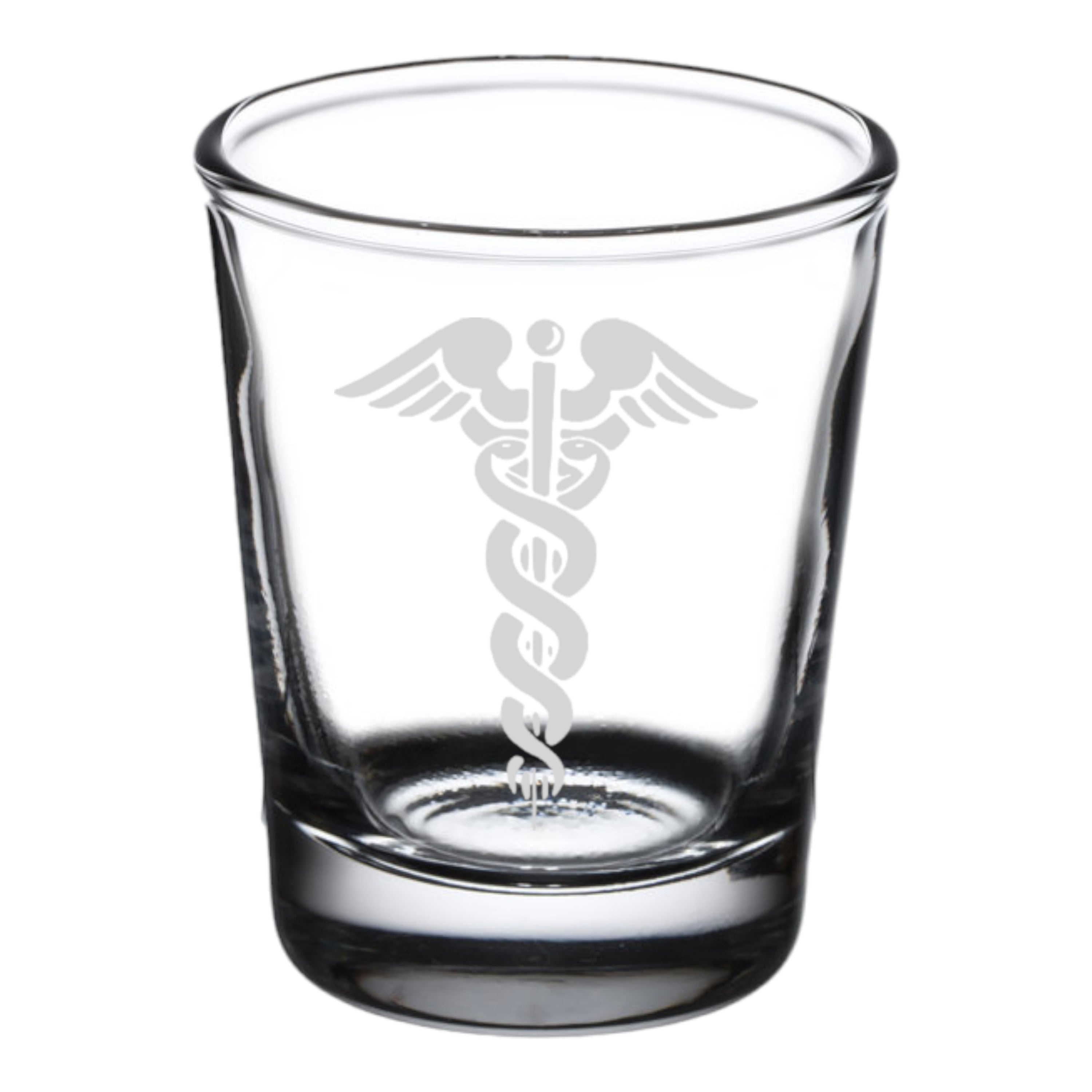 2oz Pharmaceutical Hermes Greek Caduceus Shot Glass pharmacy
