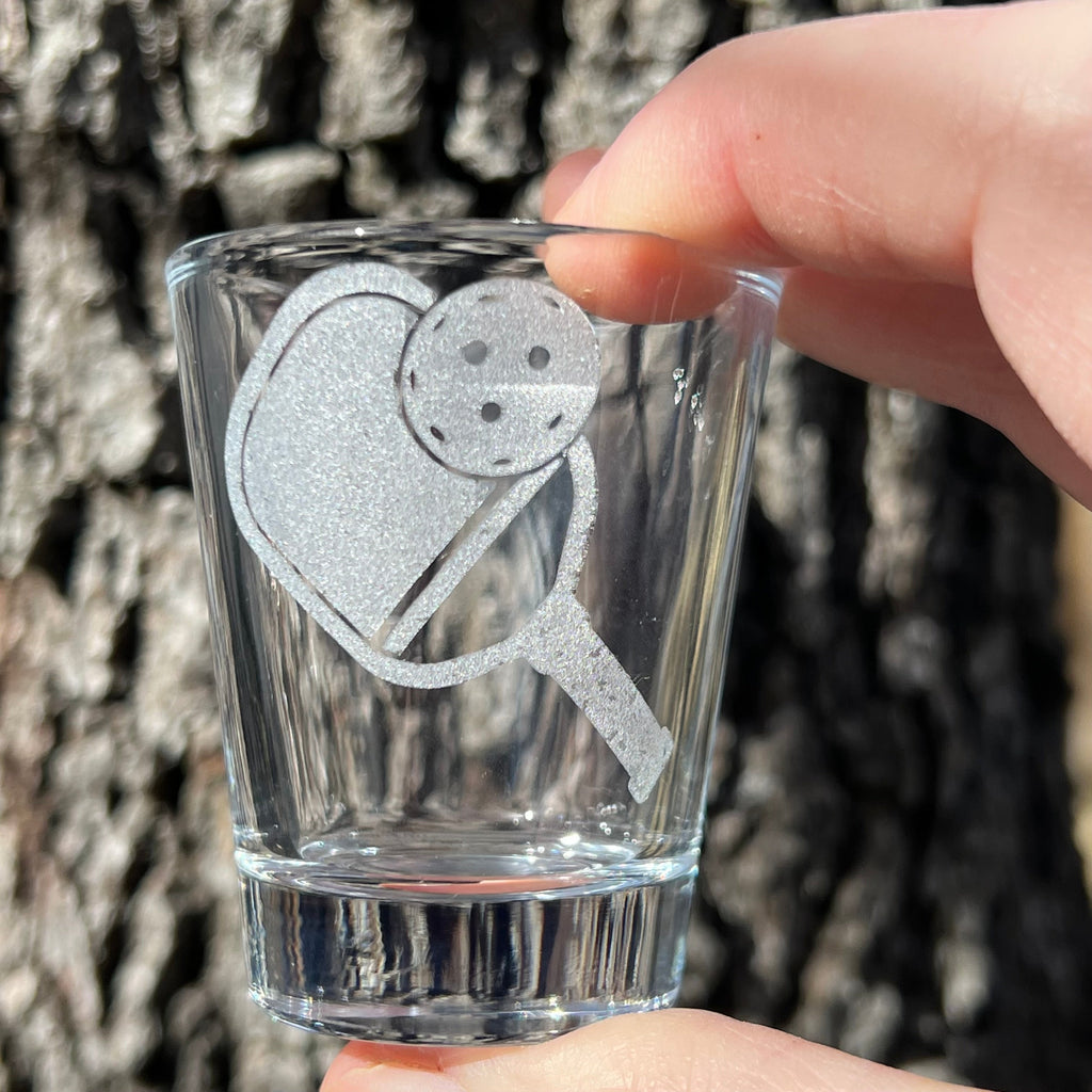 2oz PickleBall Shotglass LASER