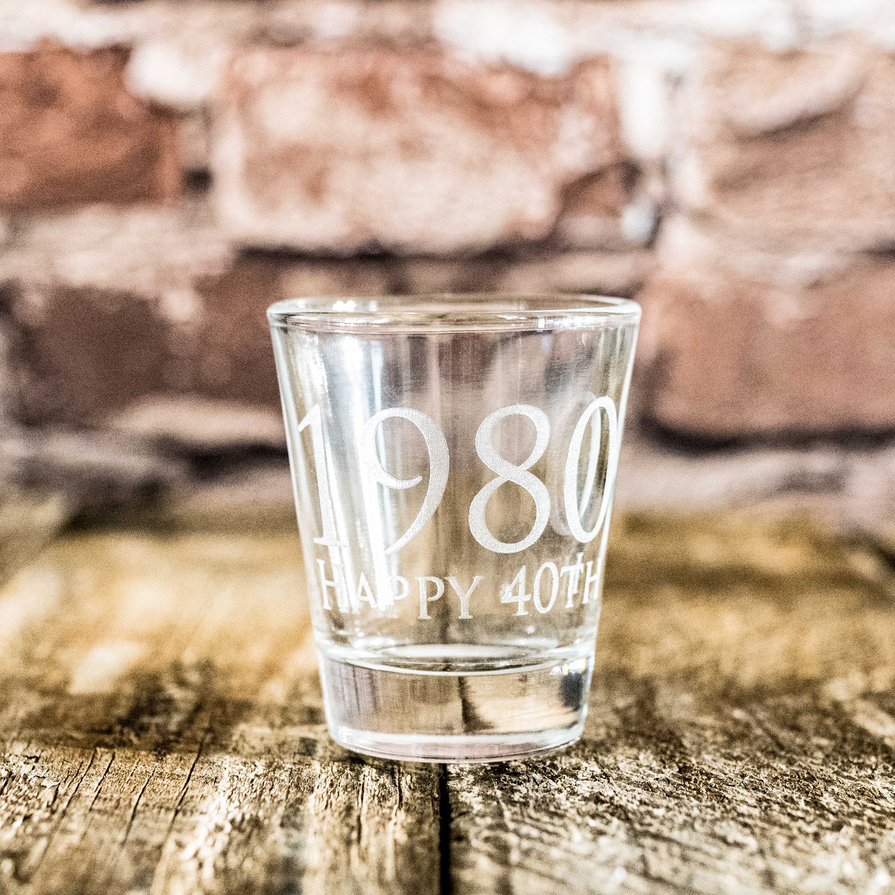 2oz 1980 Happy 40th Shot glass