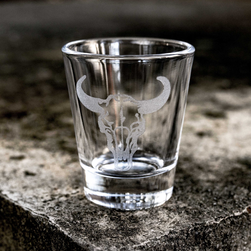 2oz Bull Skull Shot glass