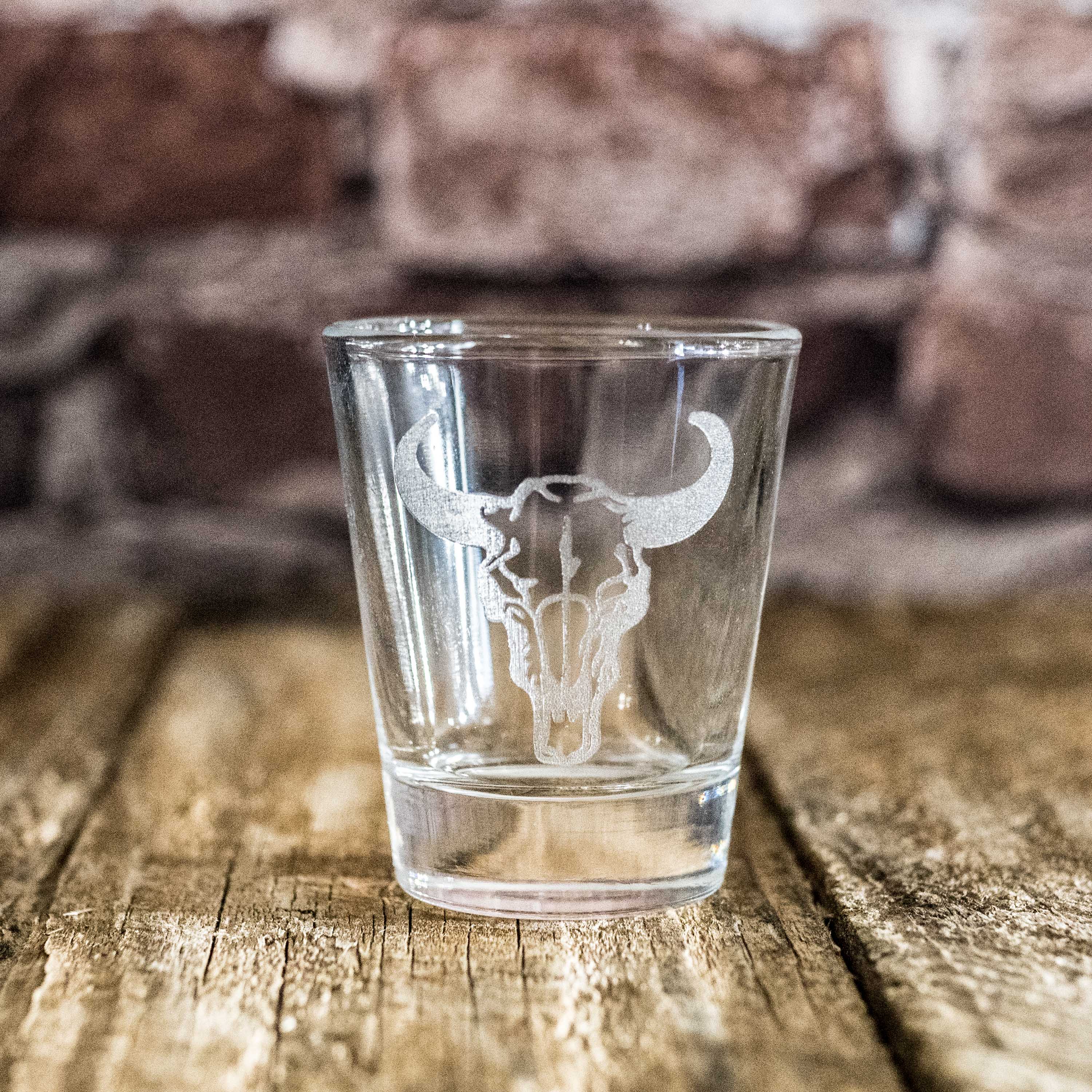 2oz Bull Skull Shot glass