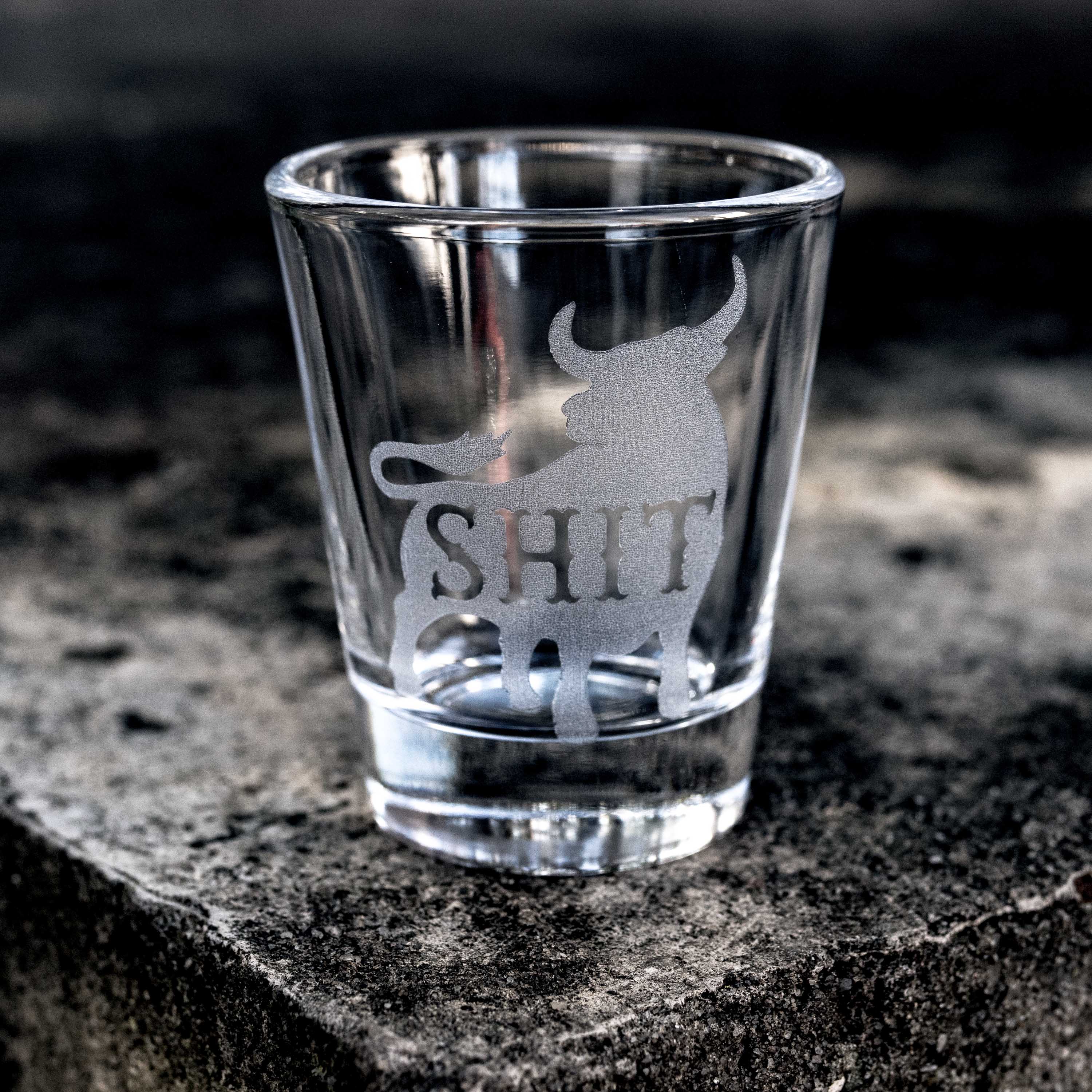 2oz Bullsh.t Shot glass