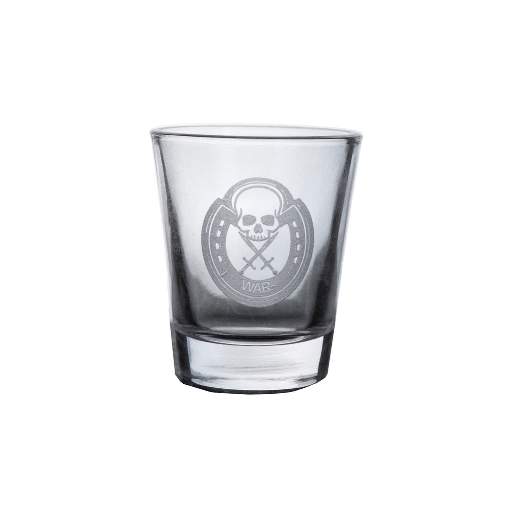 2oz Four Horsemen WAR Shot Glass