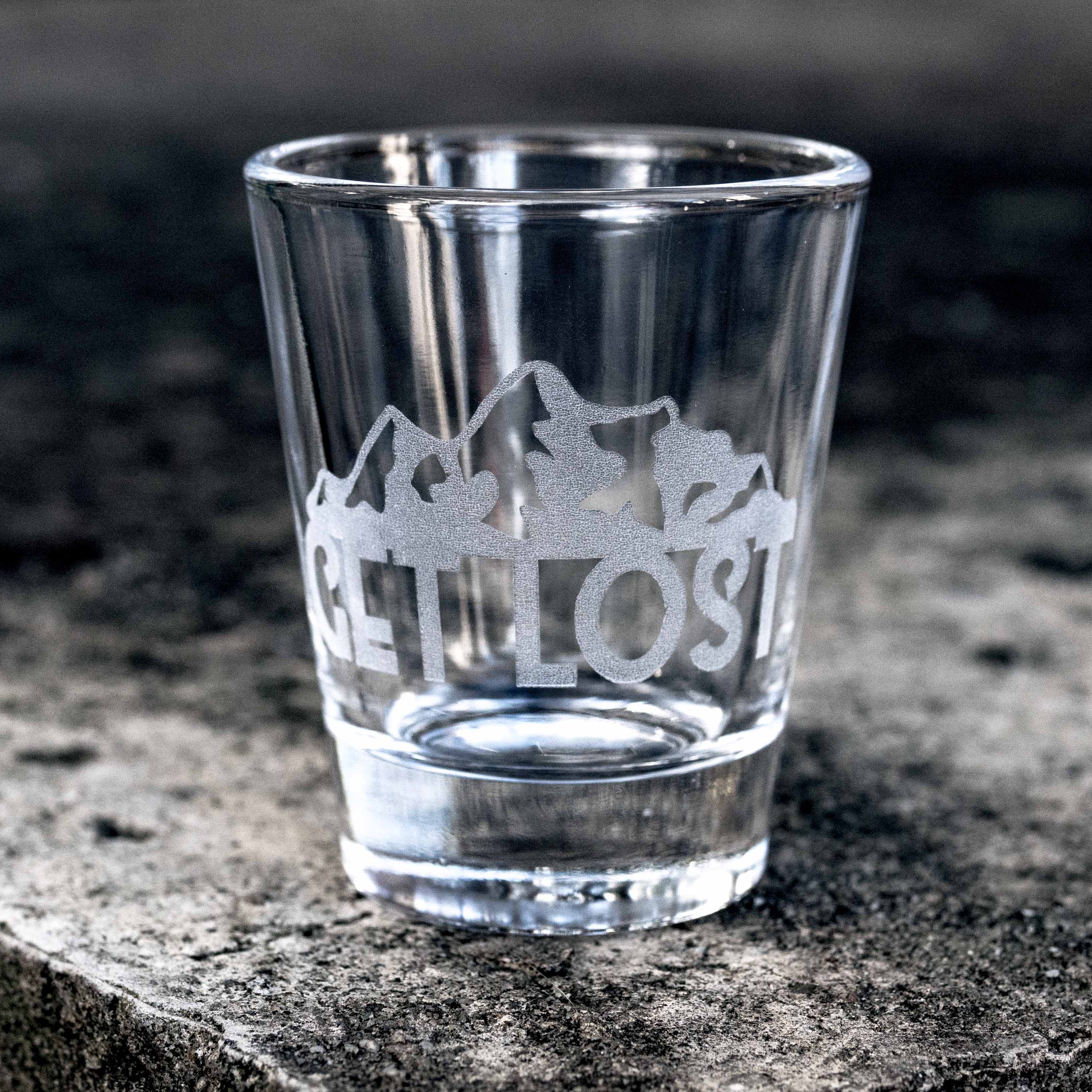 2oz Get Lost Shot glass