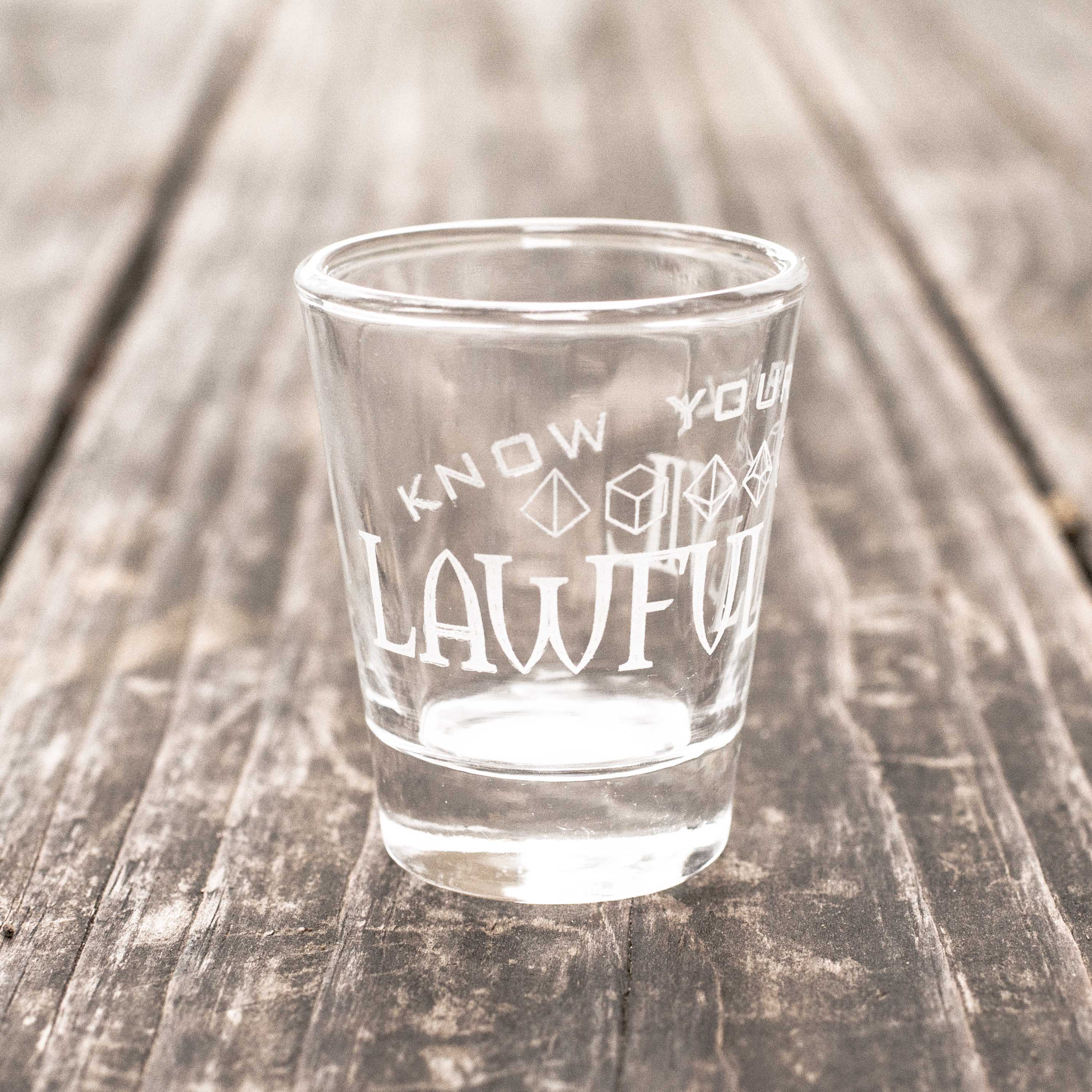 2oz Lawful Evil - Know Your Role - Shot Glass