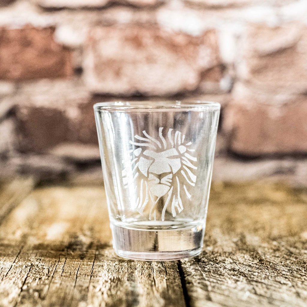 2oz Lion Portrait Shot glass