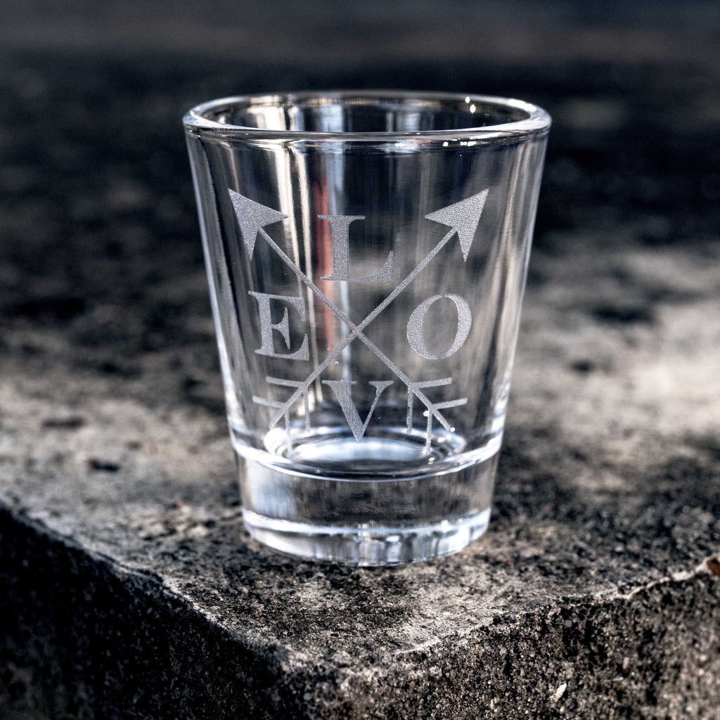 2oz Love Arrows Shot glass