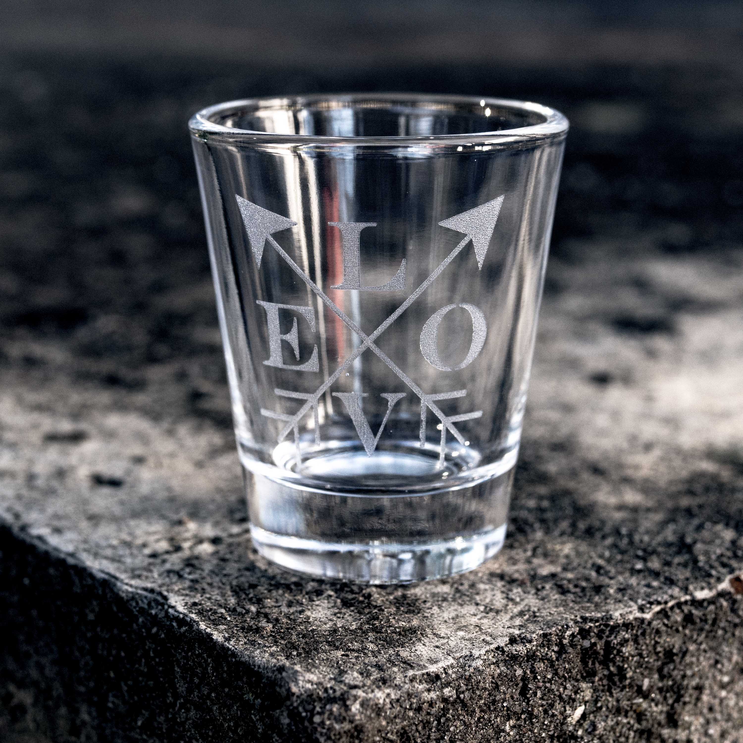 2oz Love Arrows Shot glass