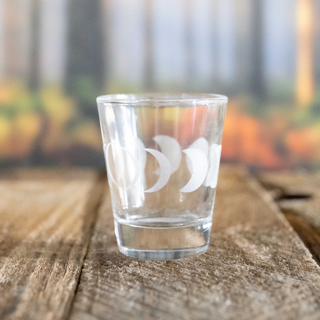 2oz Moon Phases Shot glass