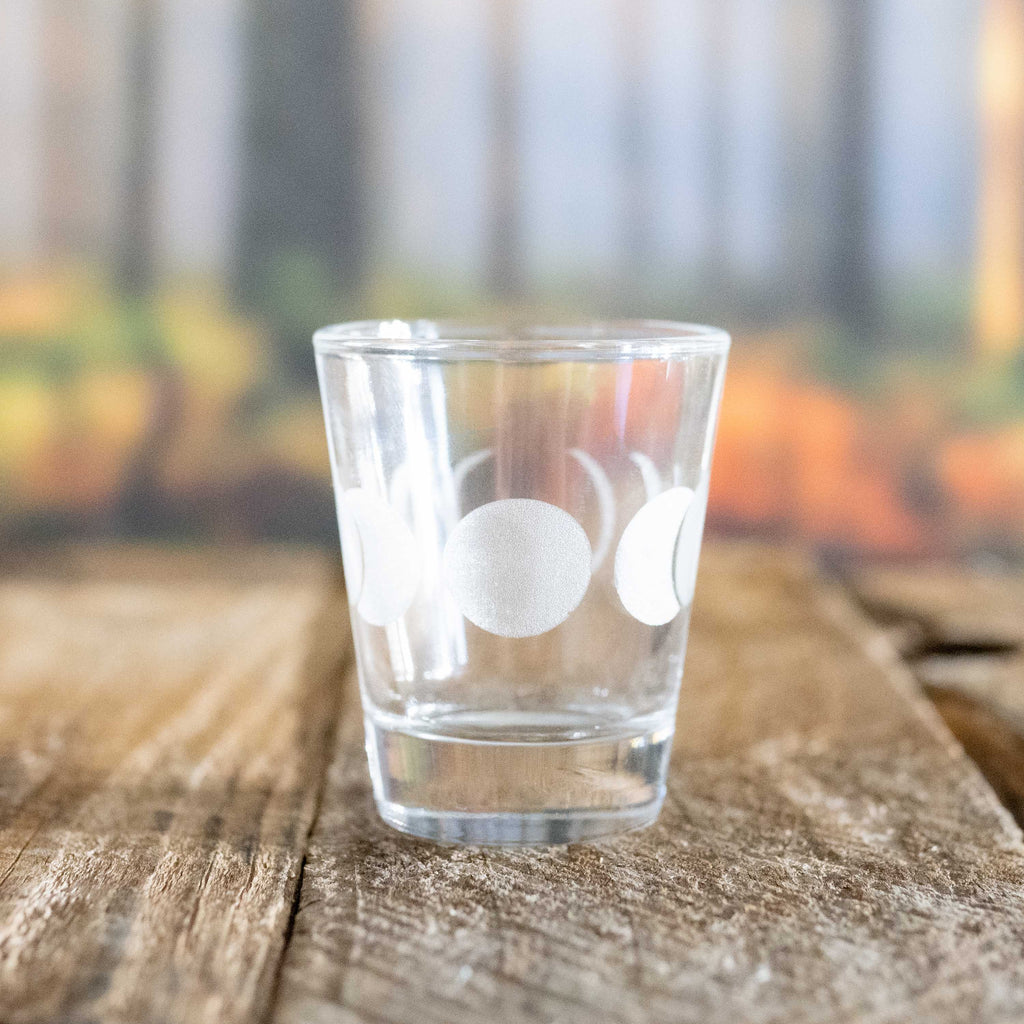 2oz Moon Phases Shot glass