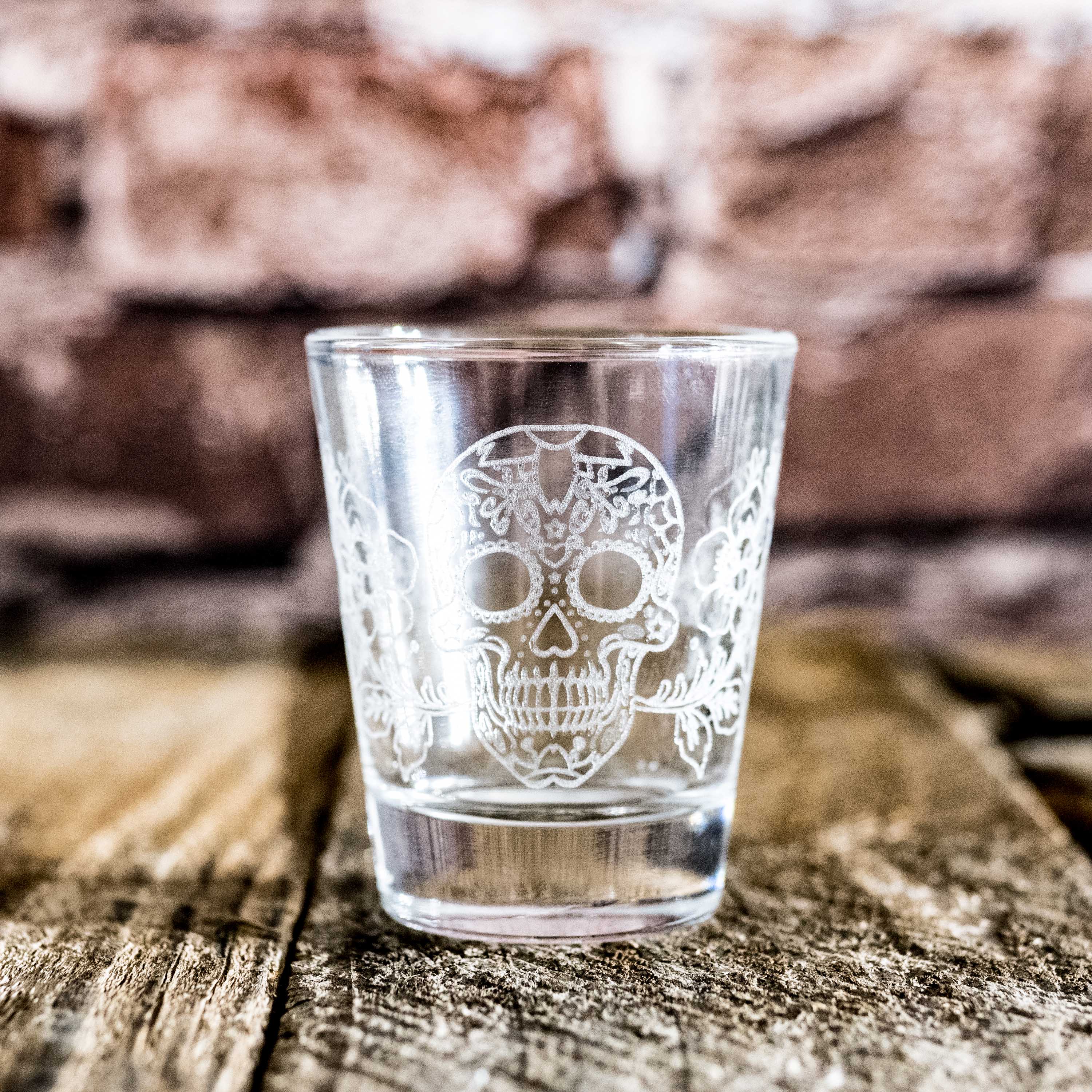 2oz Sugar Skull Shot glass