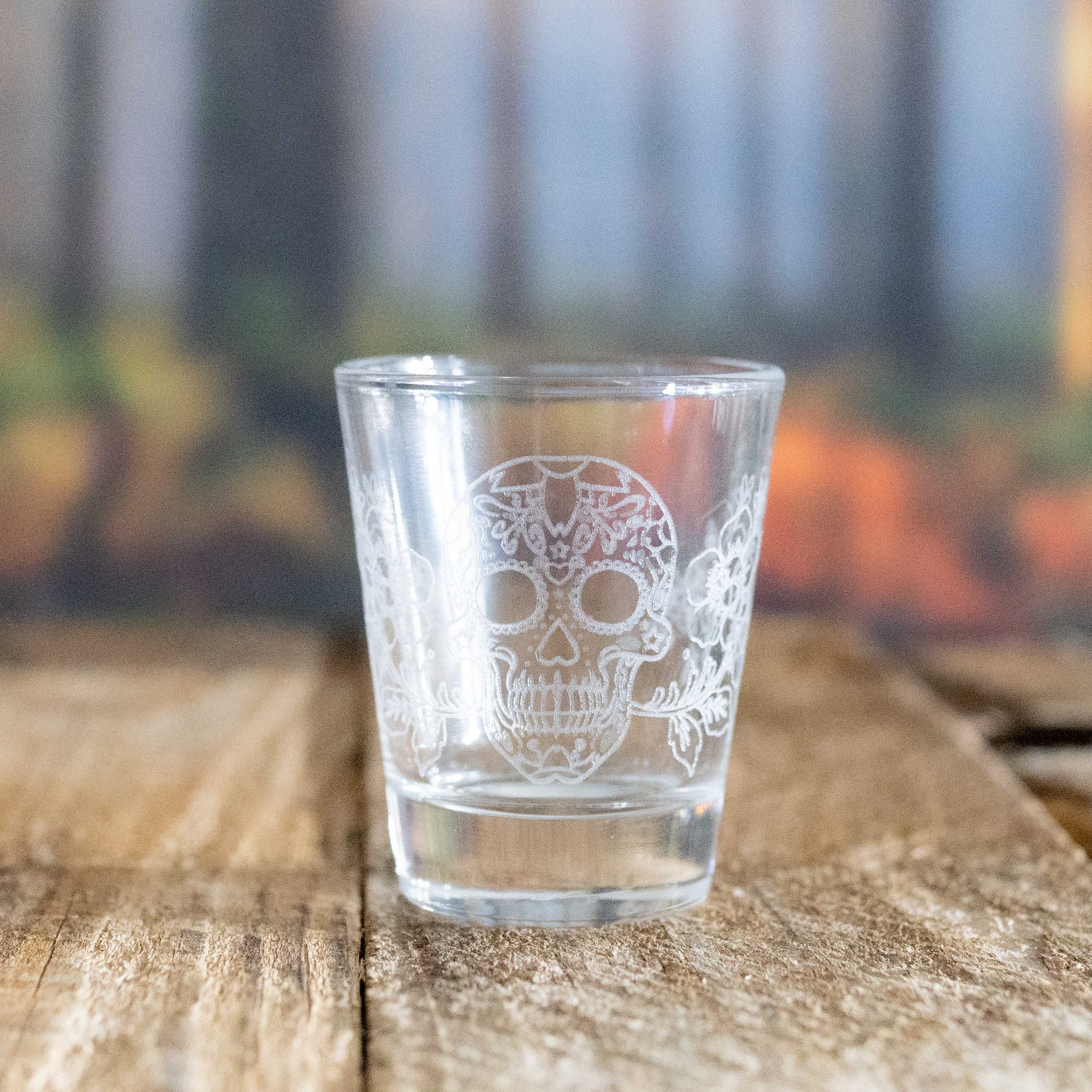 2oz Sugar Skull Shot glass