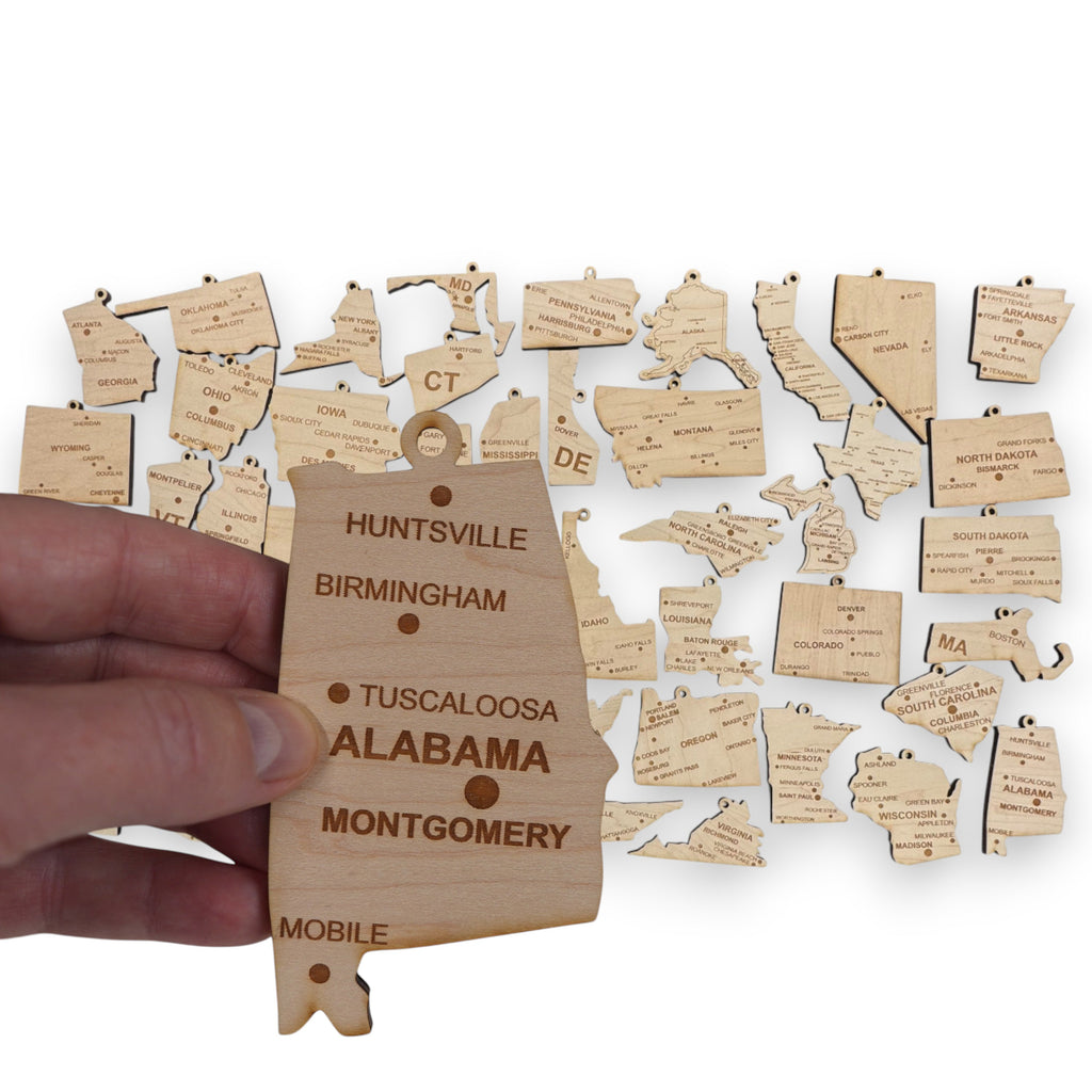 Ornaments - CUSTOM All 50 States with Cities
