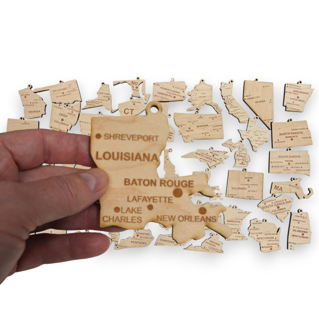 Ornaments - CUSTOM All 50 States with Cities