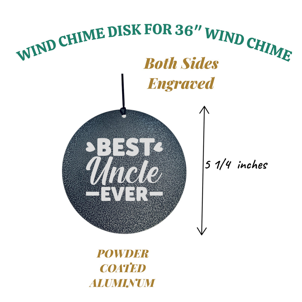 Wind Chime - Best Uncle Ever - Black powder coated