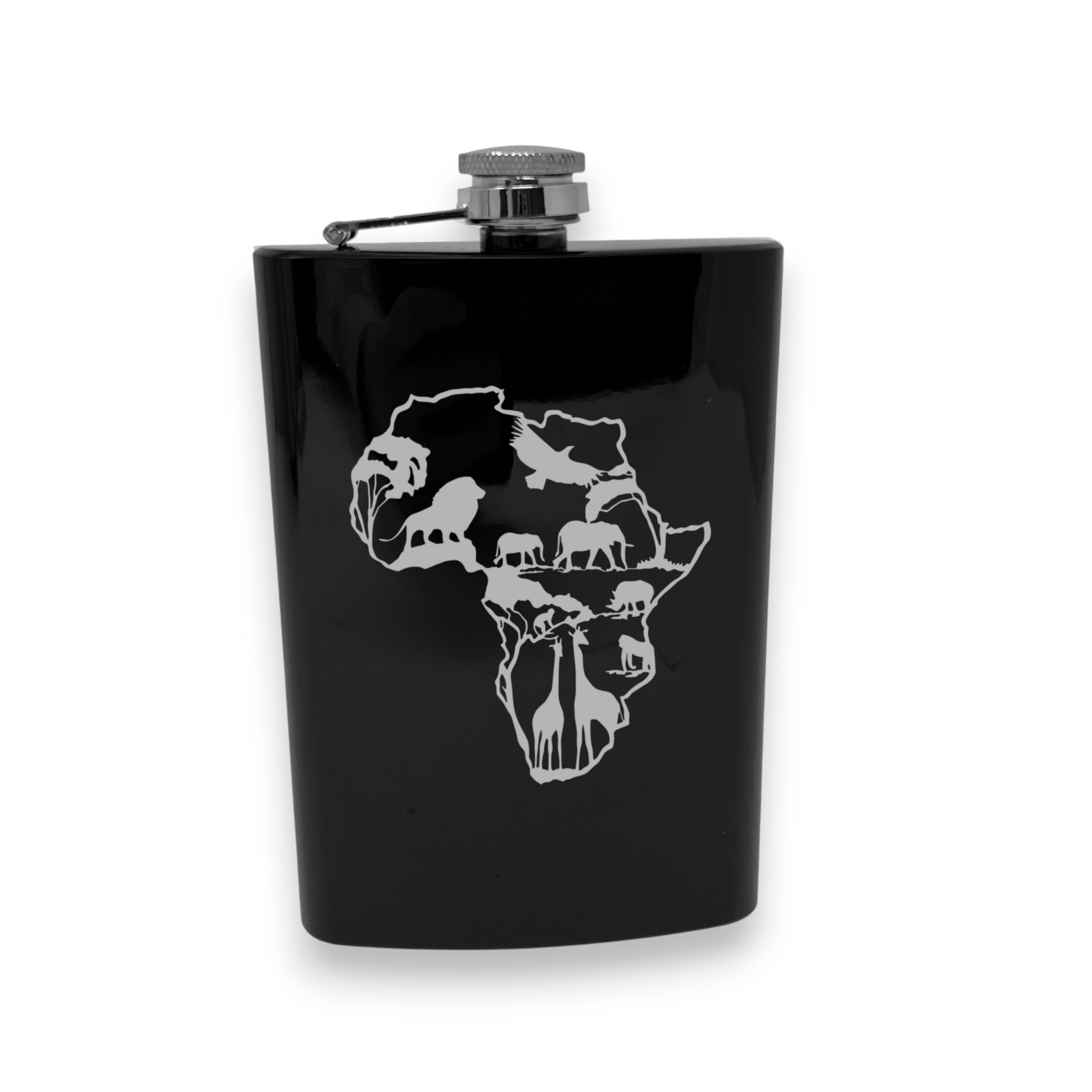 8oz Flask - African Scene