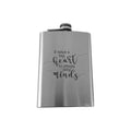 8oz It Takes a Big Heart to Shape Little Minds SS Flask