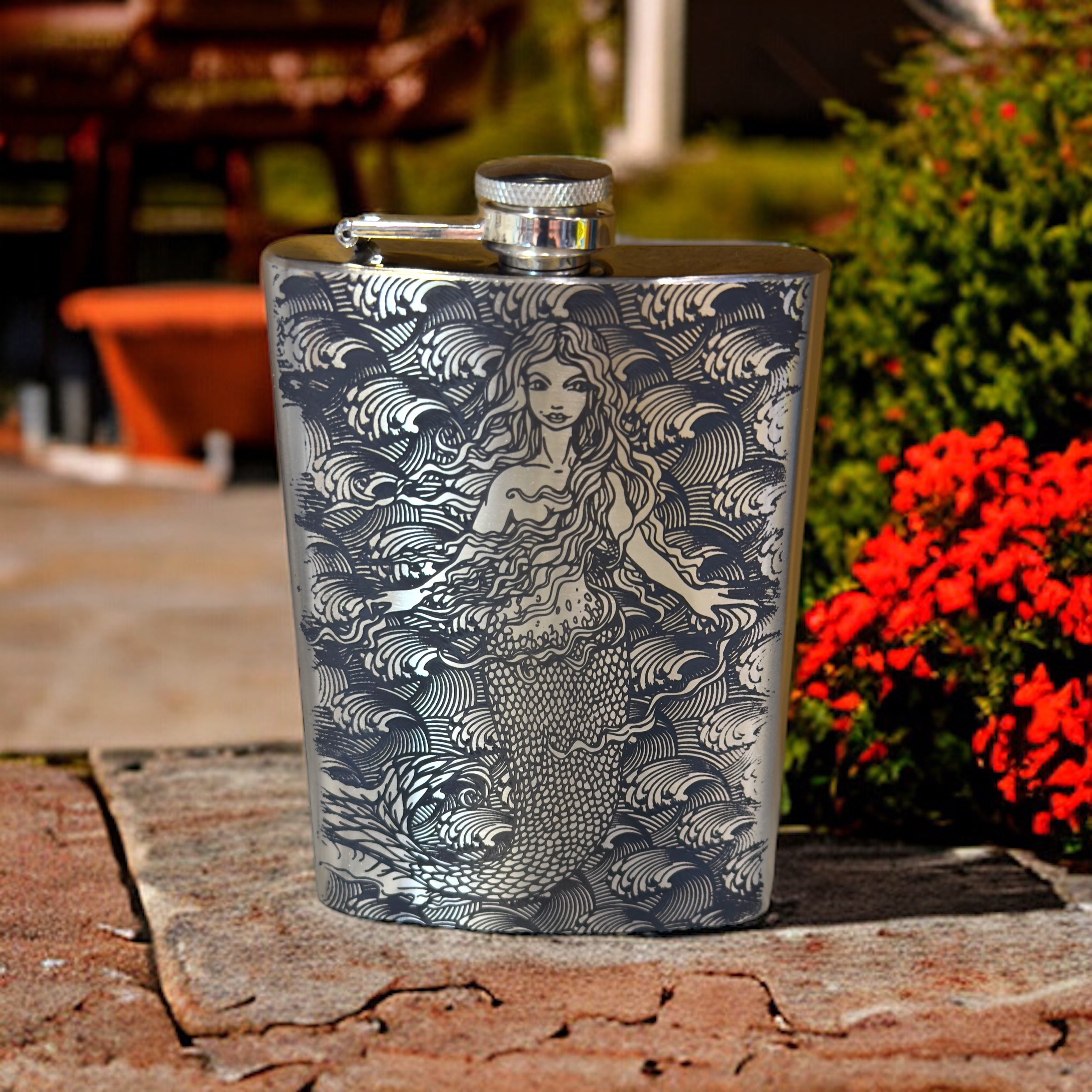 8oz Mermaid Stainless Steel Flask