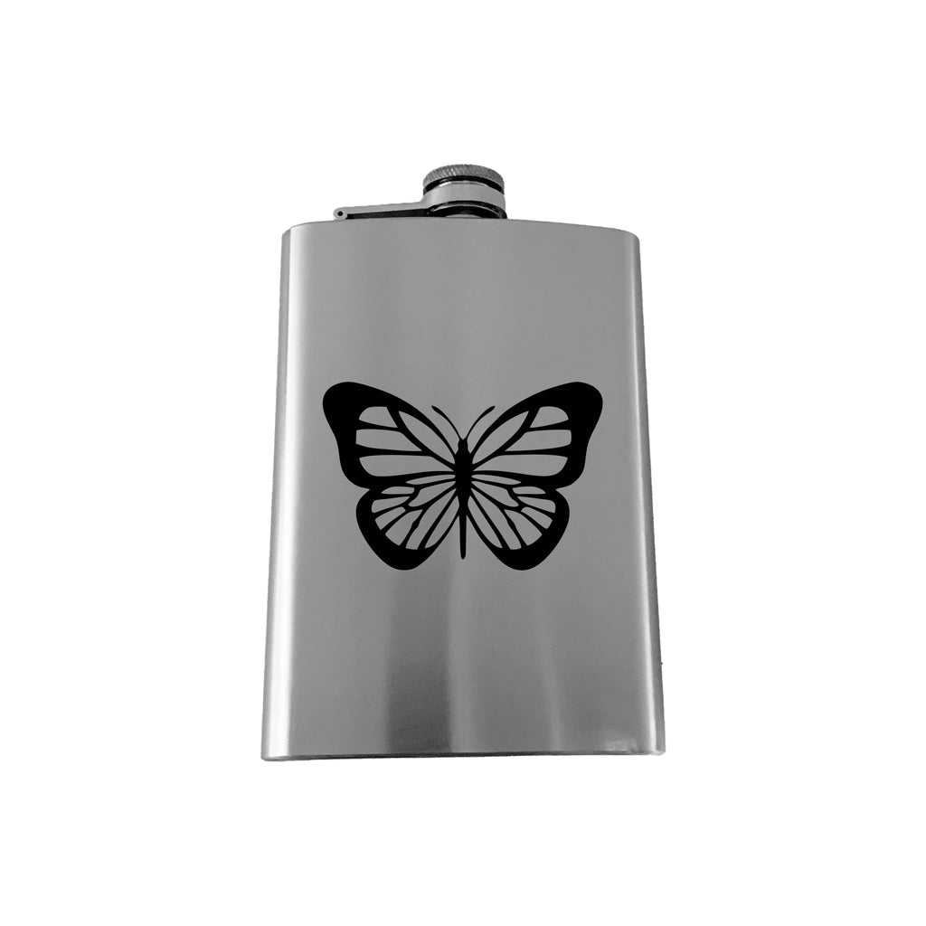 8oz Monarch Butterfly Stainless Steel Flask