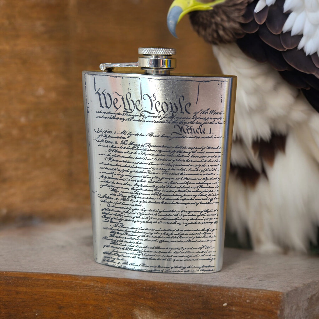 8oz We the People Stainless Steel Flask