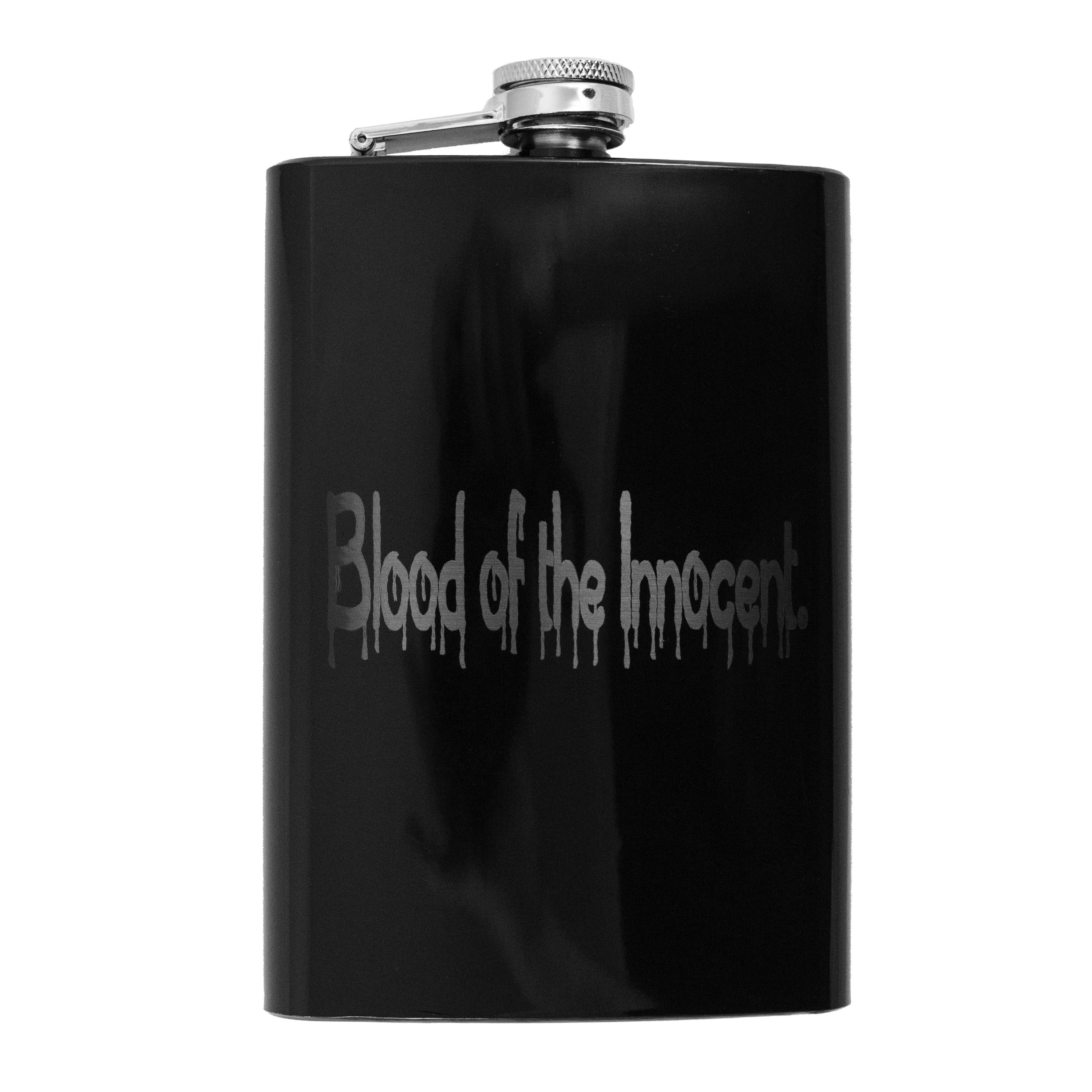 8oz BLACK Blood of the Innocent Flask