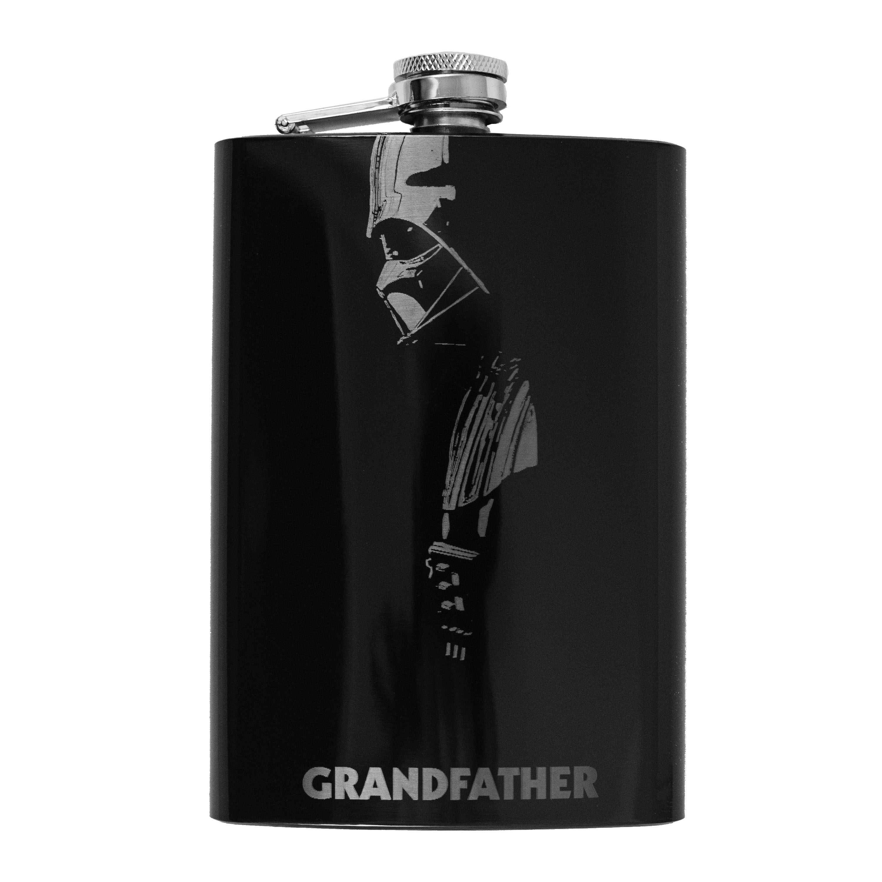 8oz BLACK Grandfather Flask