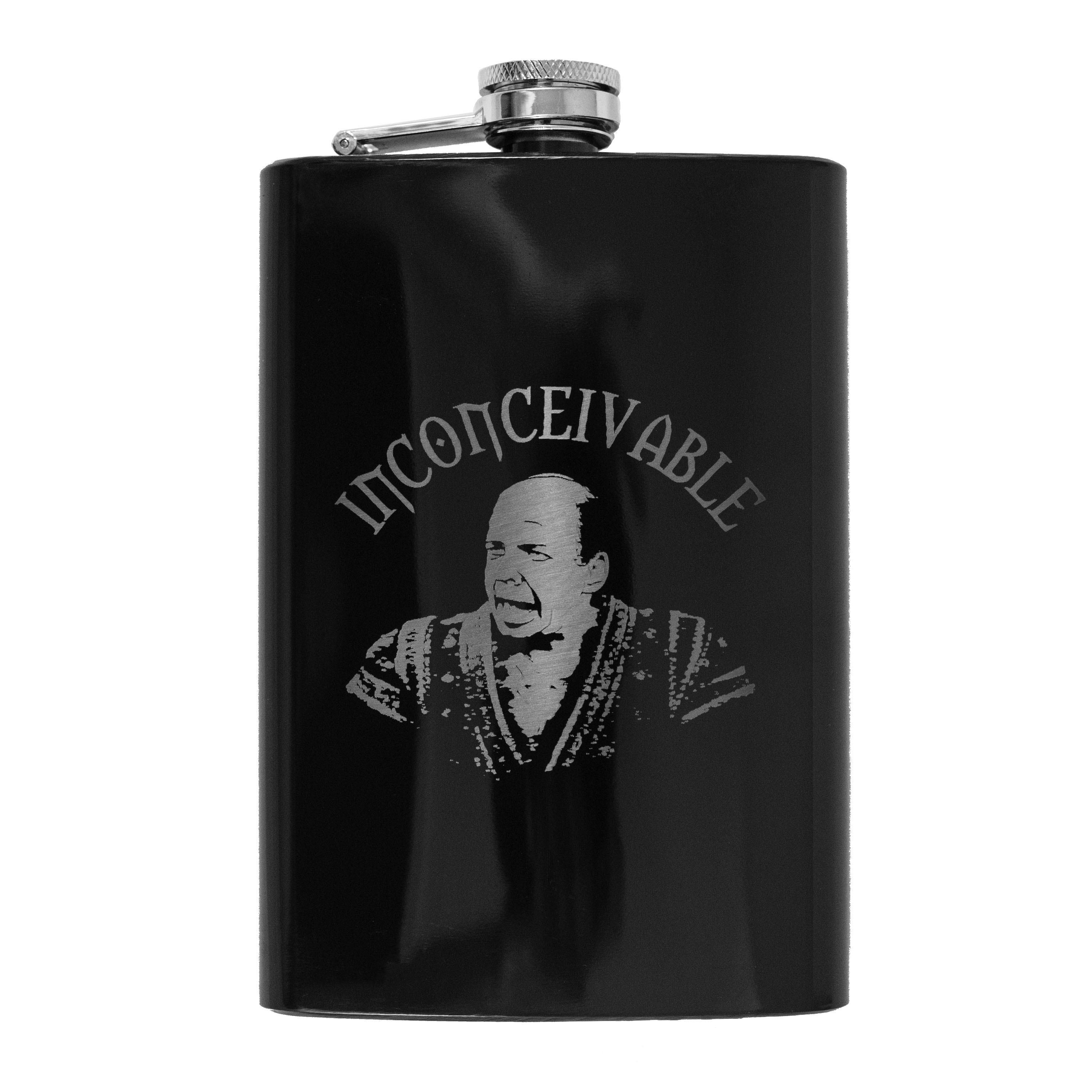 8oz BLACK Inconceivable Flask