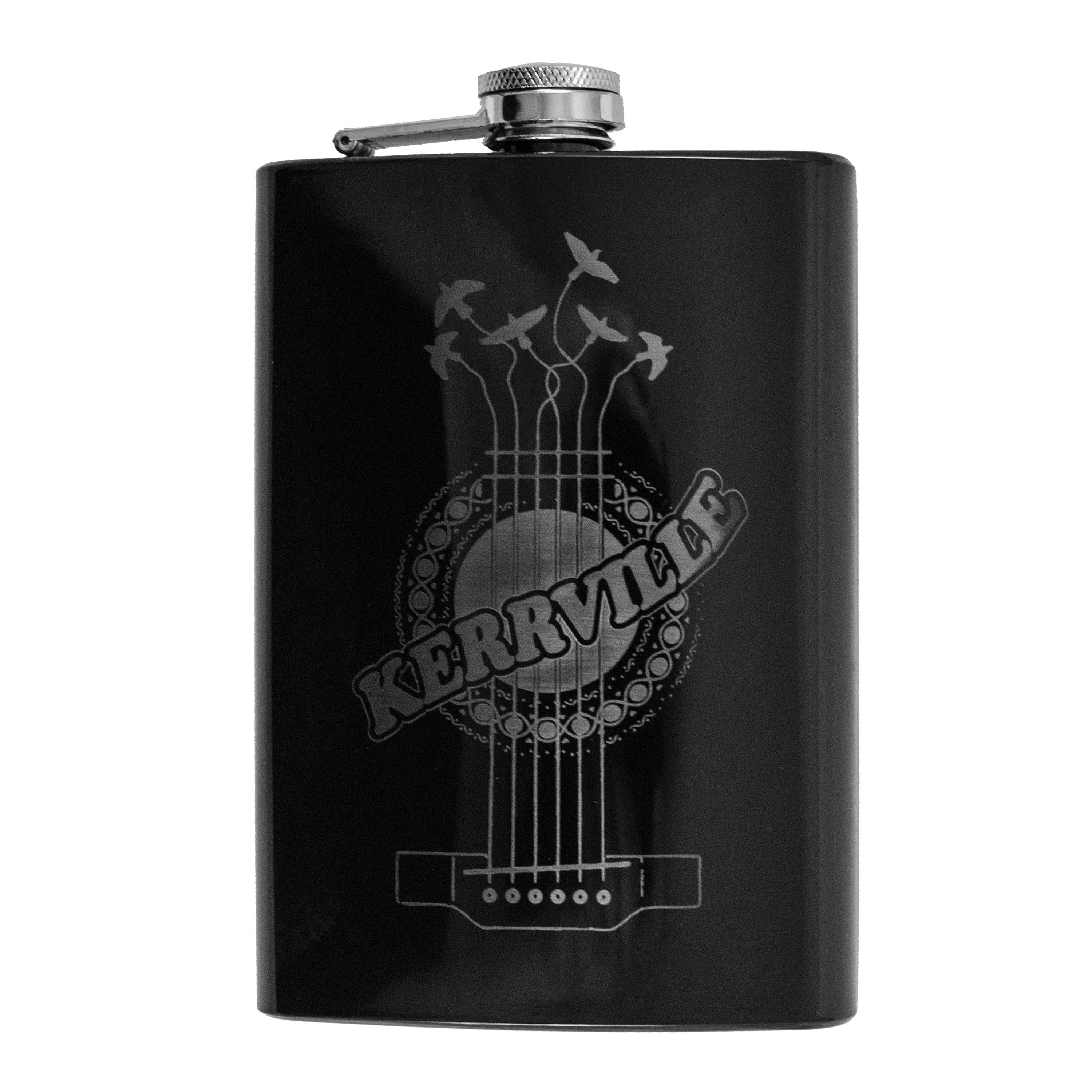 8oz BLACK Kerrville Flask