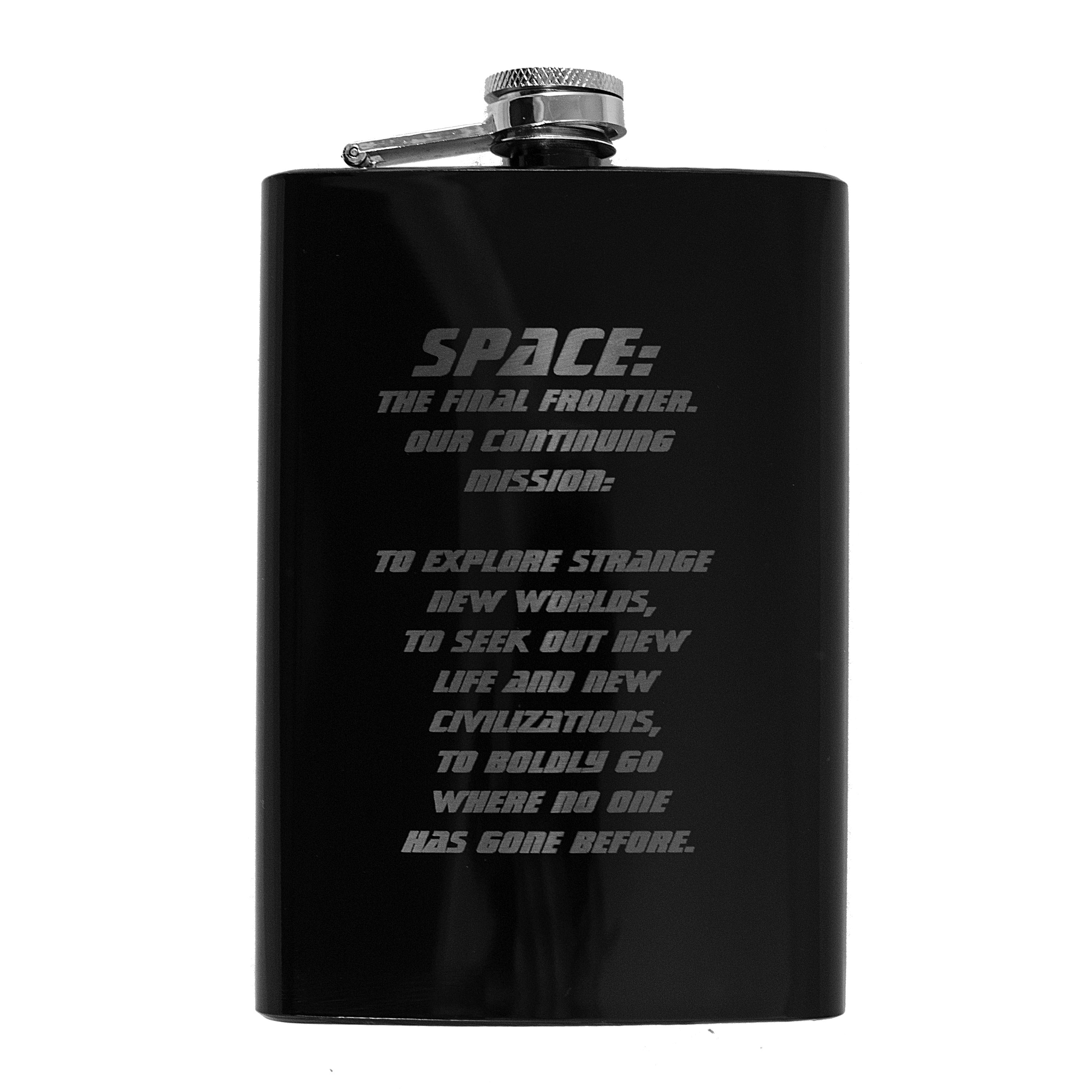 8oz BLACK Captain's Oath Flask