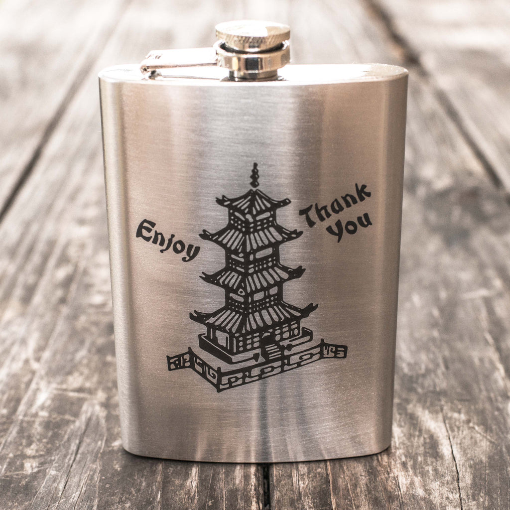 8oz Chinese Take-Out Stainless Steel Flask