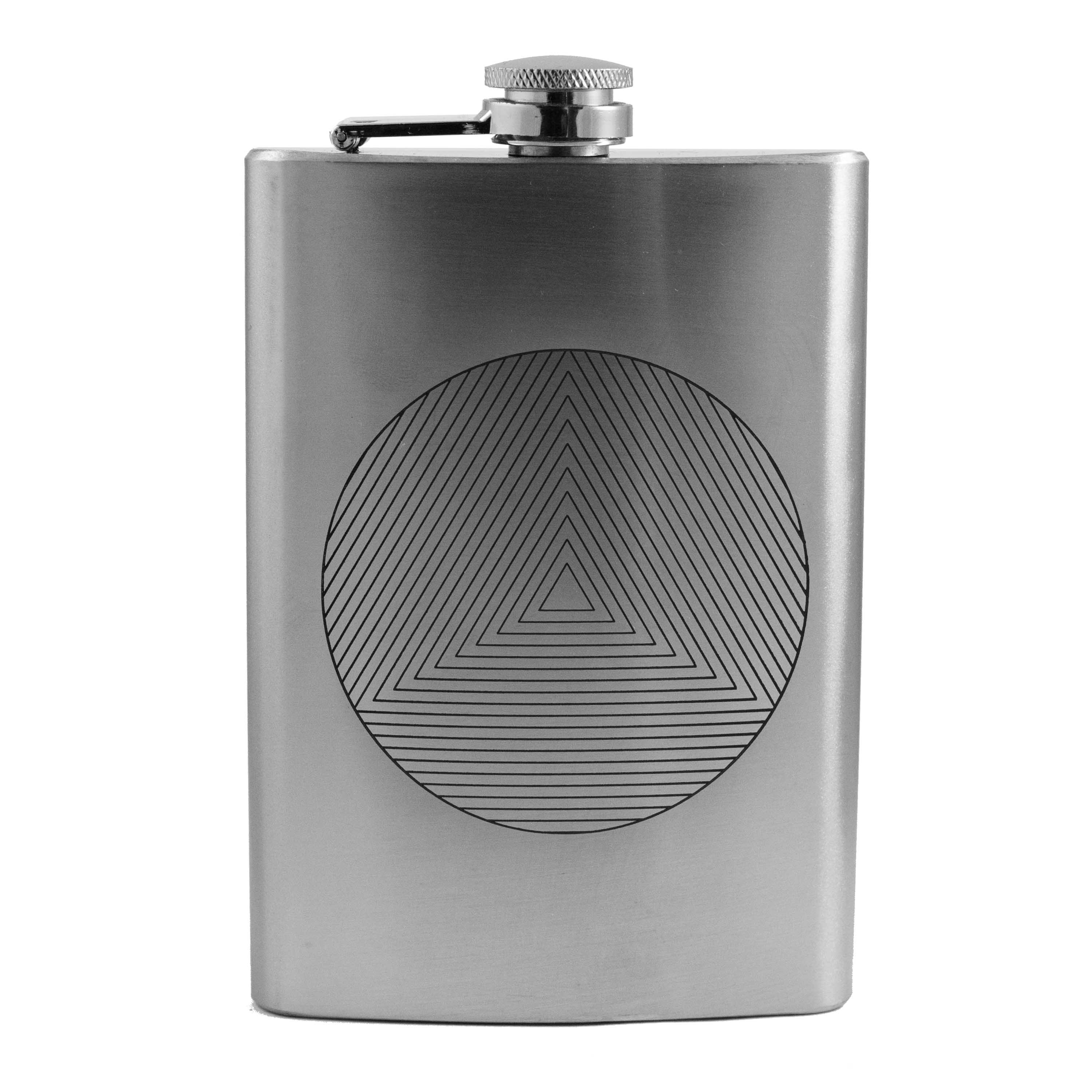 8oz Circle Triangle Design Stainless Steel Flask